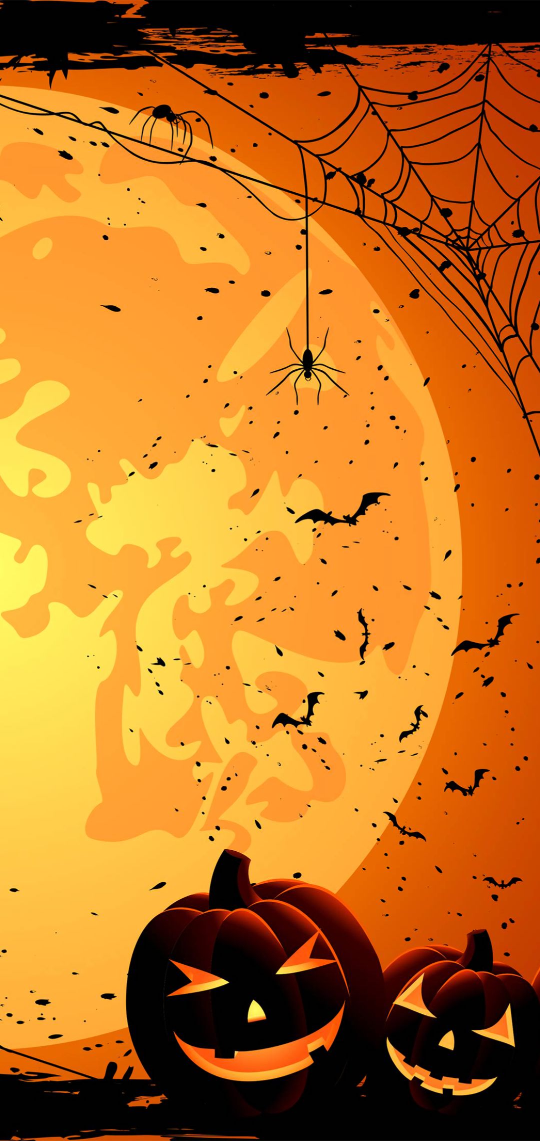 Téléchargez des papiers peints mobile Halloween, Vacances, Araignée, Couleur Orange), Citrouille D'halloween, Toile D'araignée gratuitement.