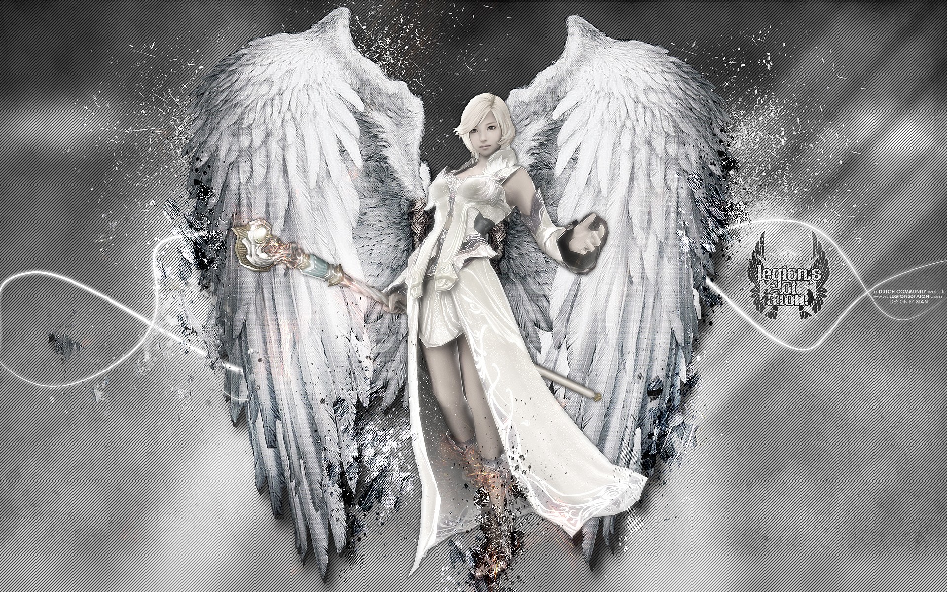 Download mobile wallpaper Aion, Wings, Angel, Video Game for free.