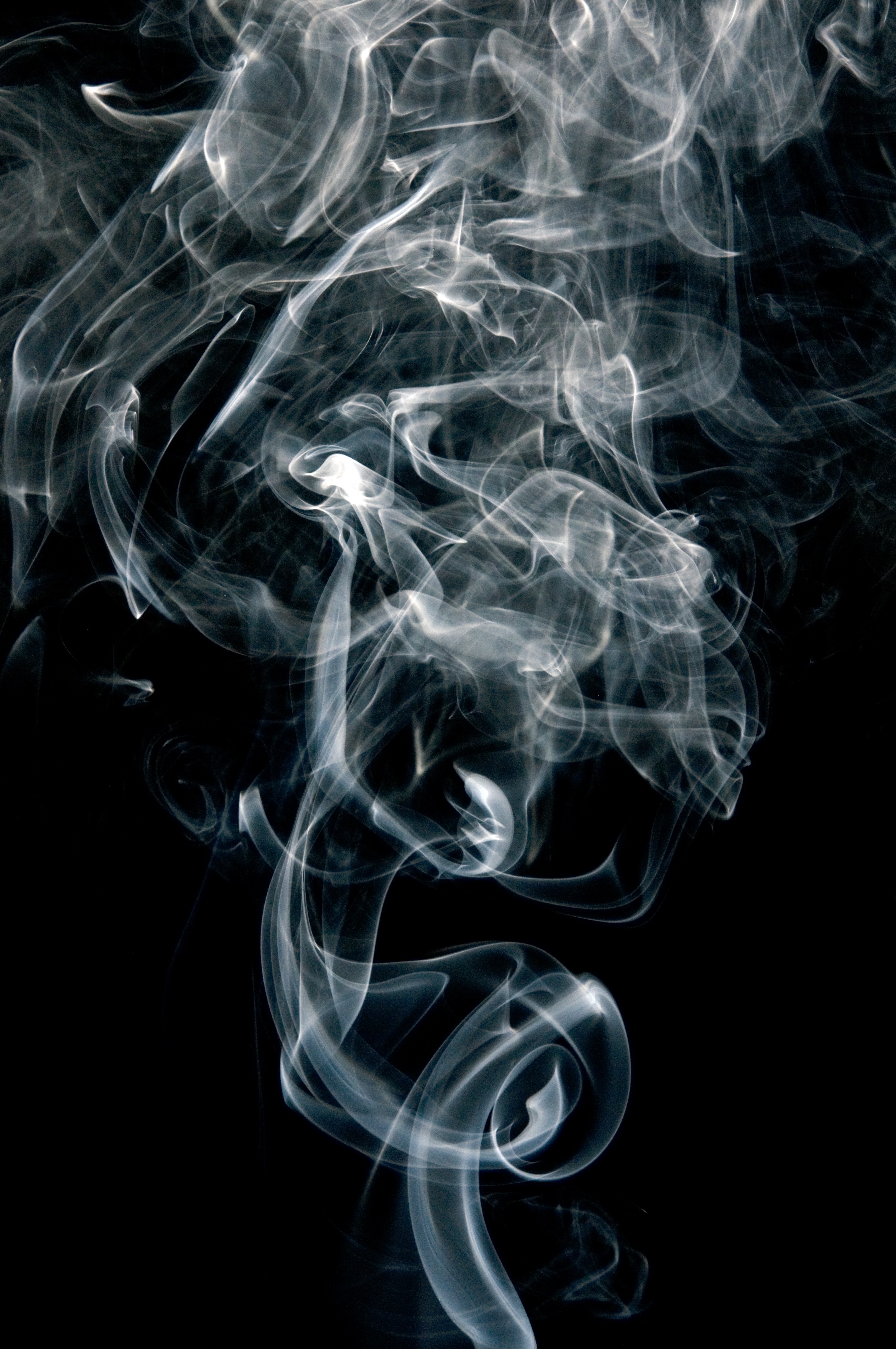 107069 скачать обои дым, абстракция, клубки дыма, темный фон, пелена - заставки и картинки бесплатно