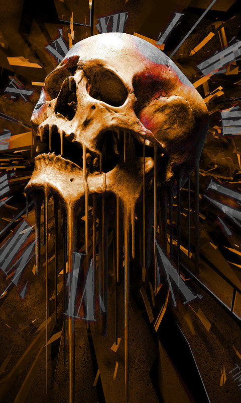 Download mobile wallpaper Dark, Skull for free.