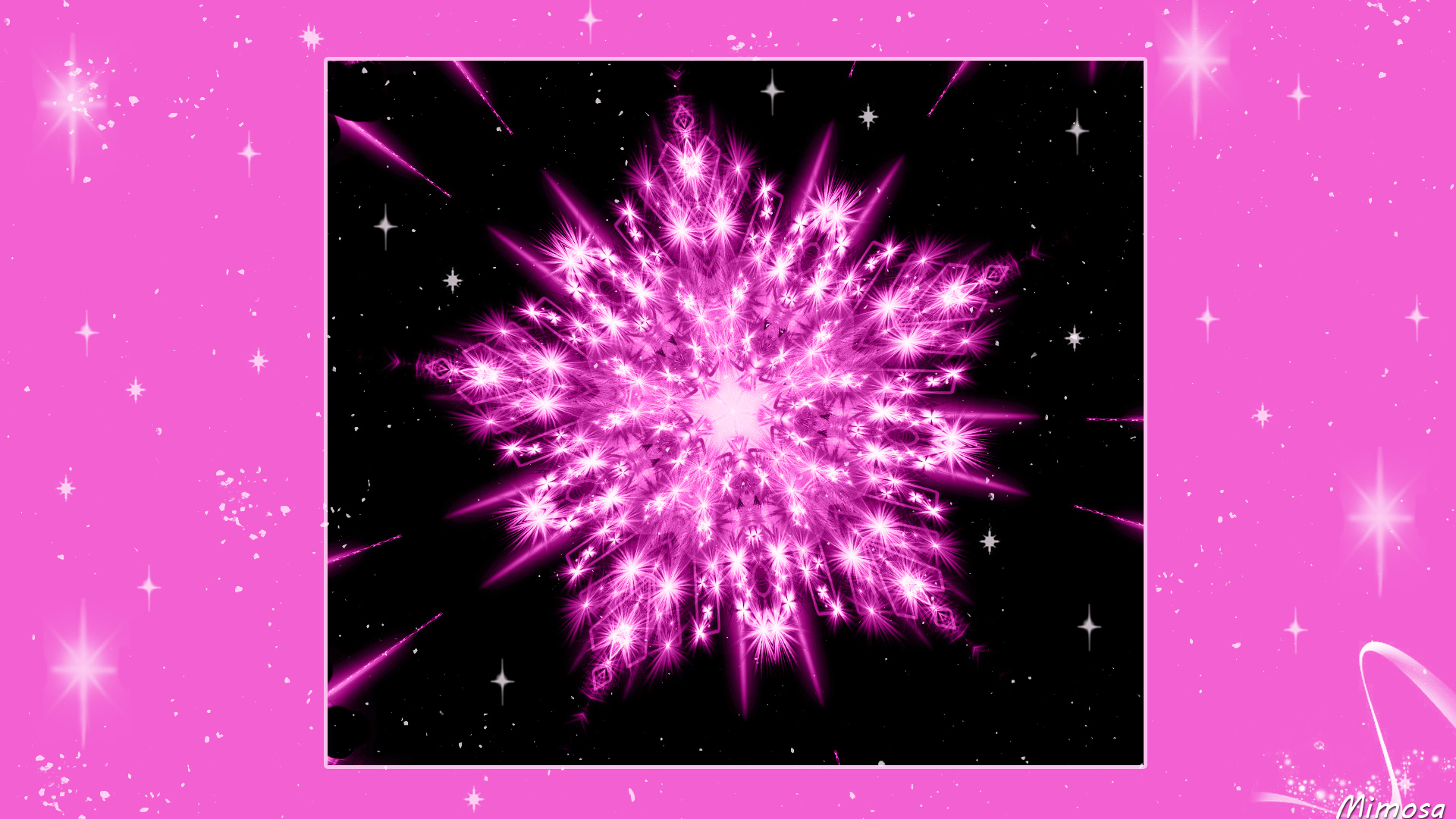 無料モバイル壁紙ピンク, 色, 概要, 万華鏡, 星をダウンロードします。