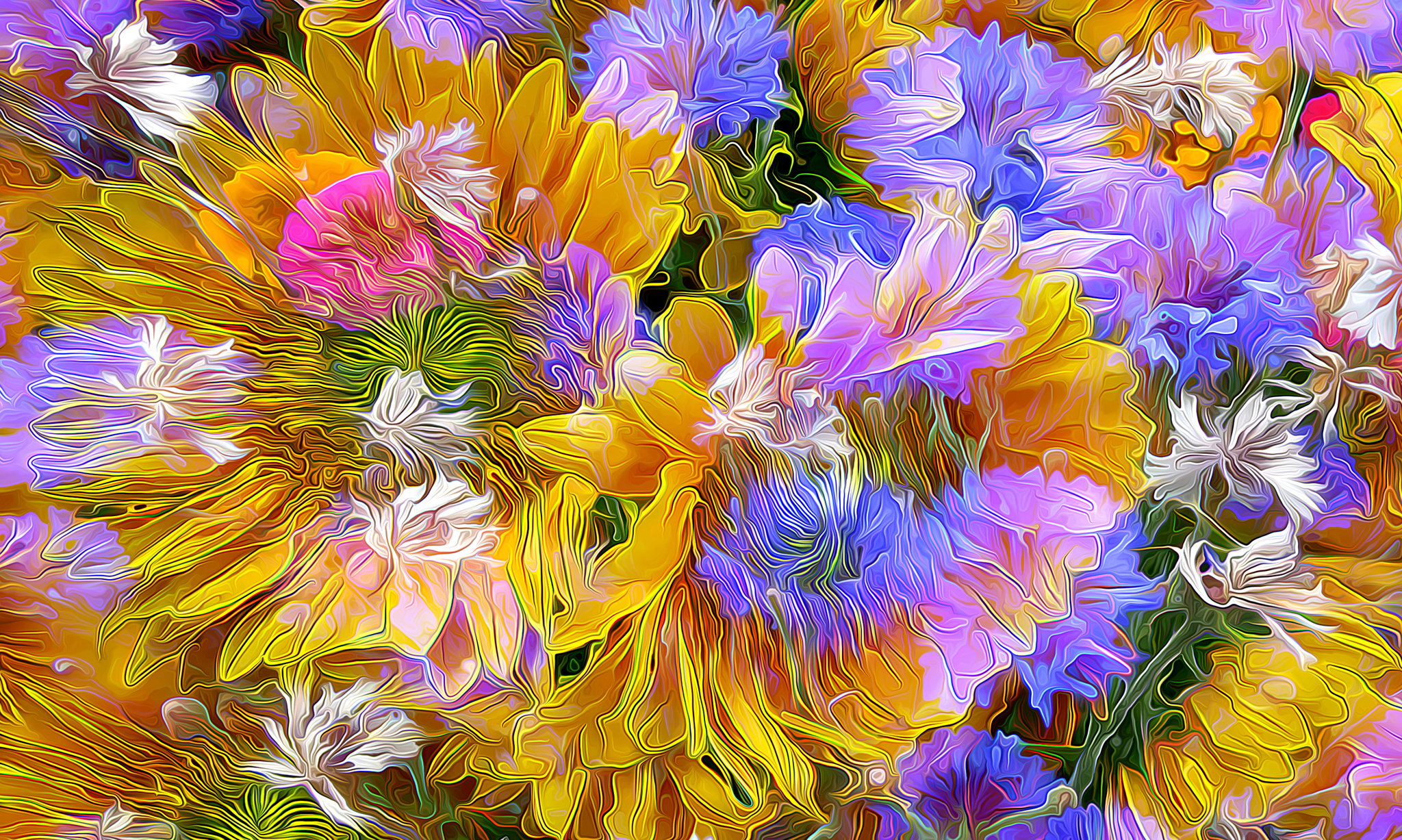 Download mobile wallpaper Flower, Colors, Colorful, Painting, Artistic for free.