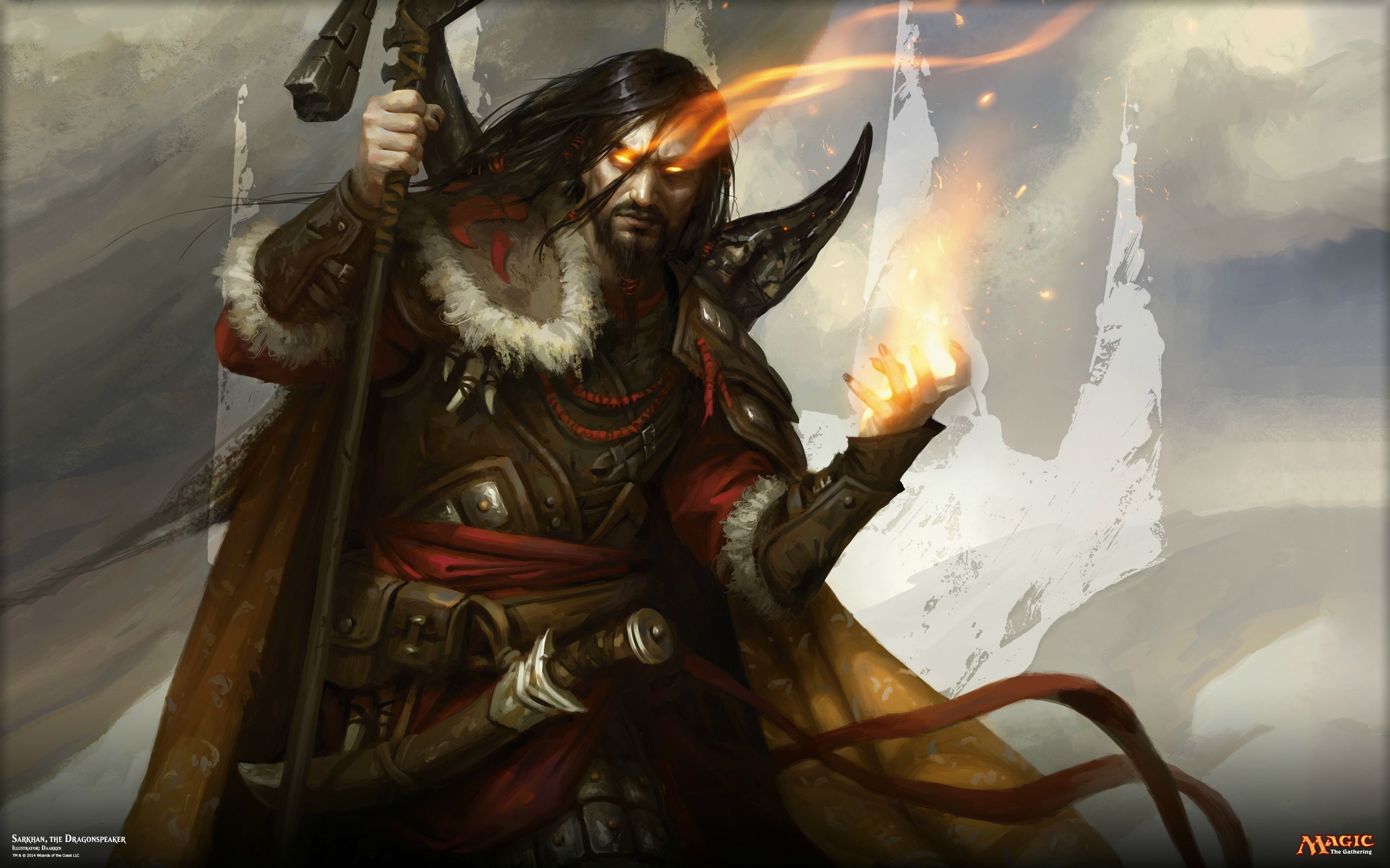 Download mobile wallpaper Fire, Game, Warrior, Magic: The Gathering for free.