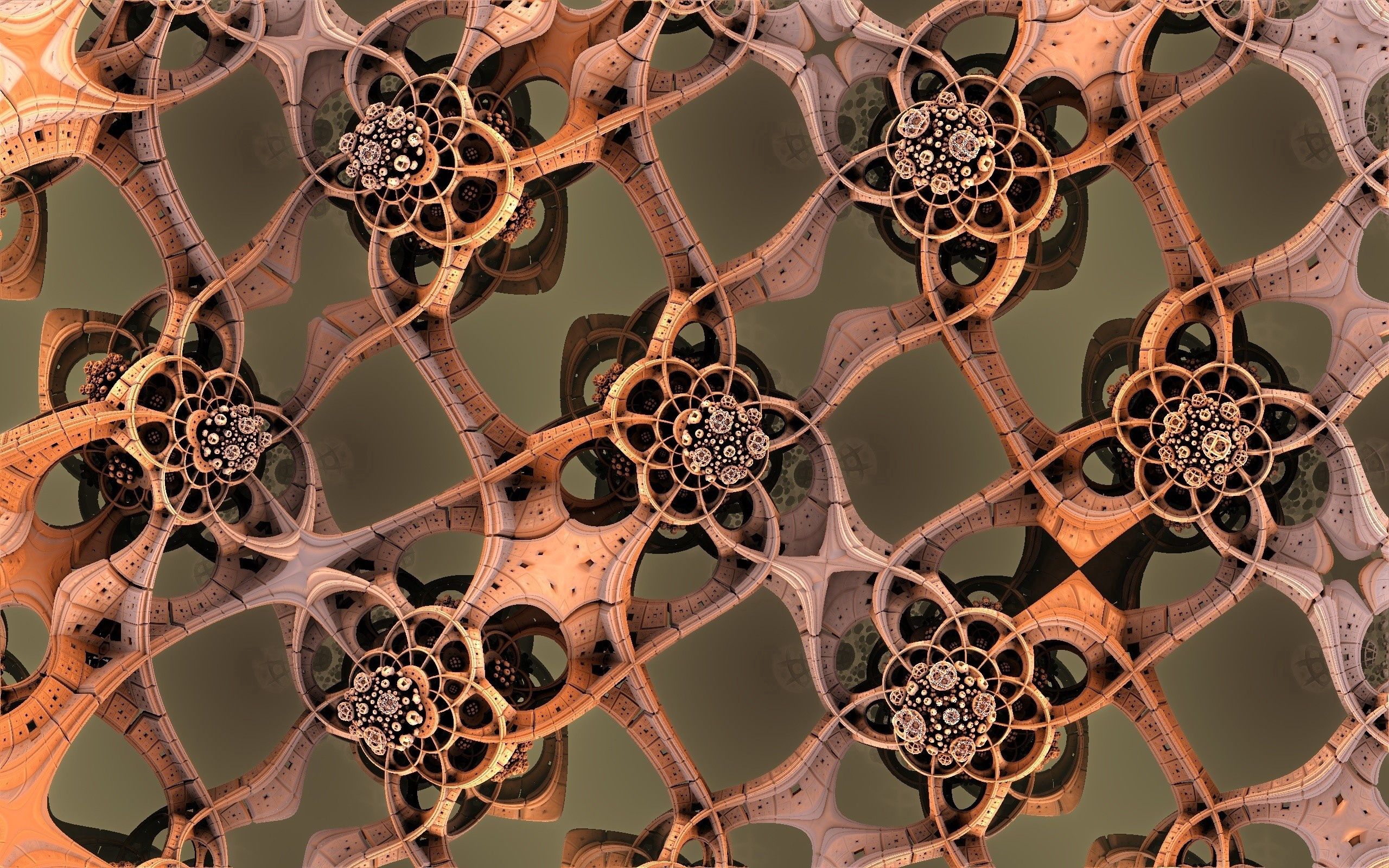 Download mobile wallpaper Flowers, Grid, Patterns, Form, 3D for free.