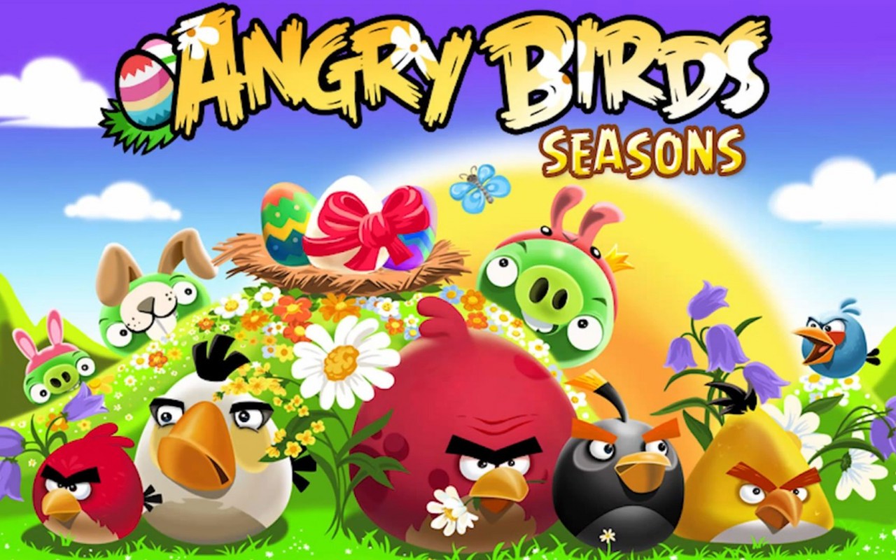 Laden Sie Angry Birds Seasons HD-Desktop-Hintergründe herunter