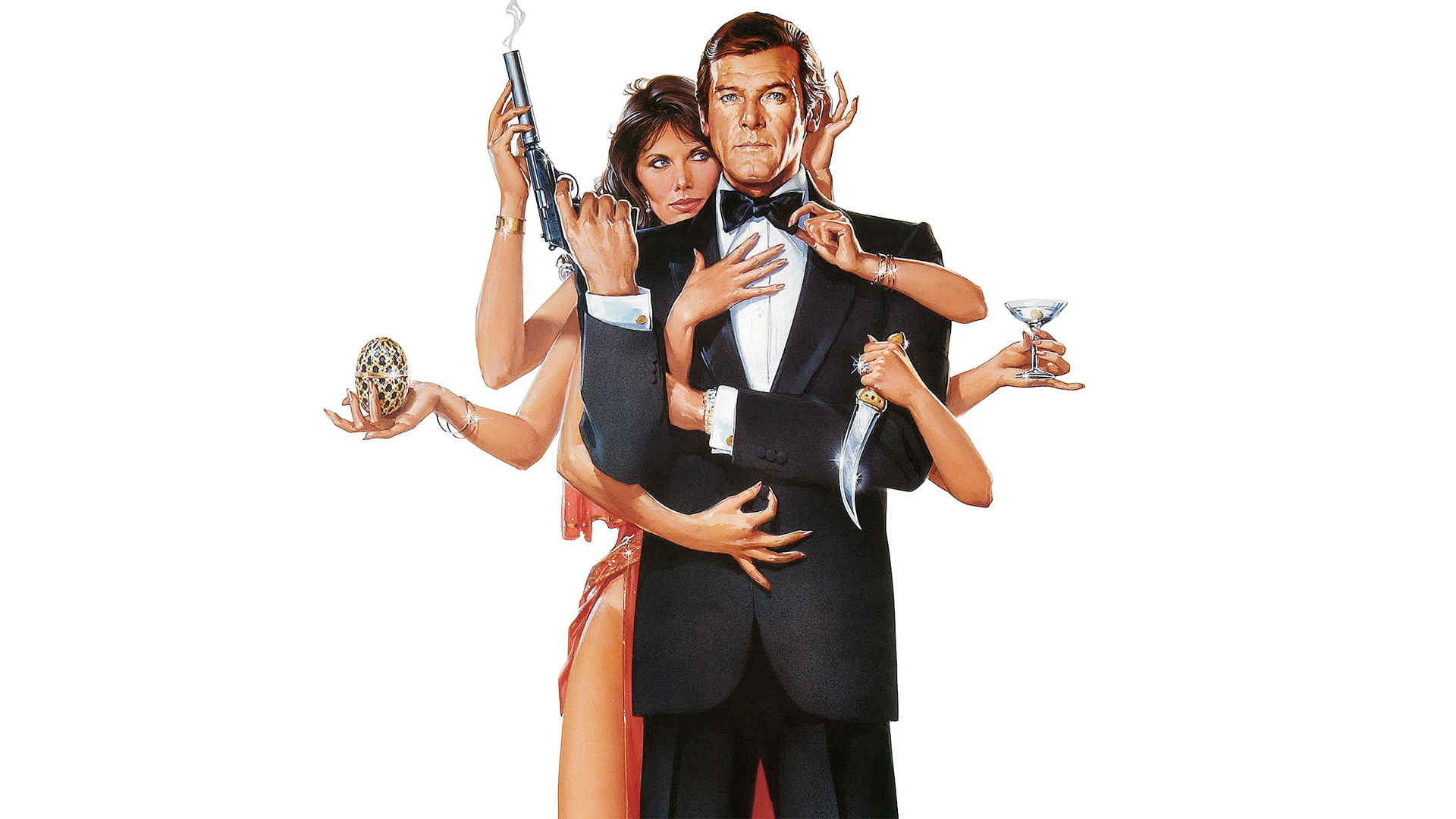 roger moore, movie, octopussy, james bond, maud adams, octopussy (character)