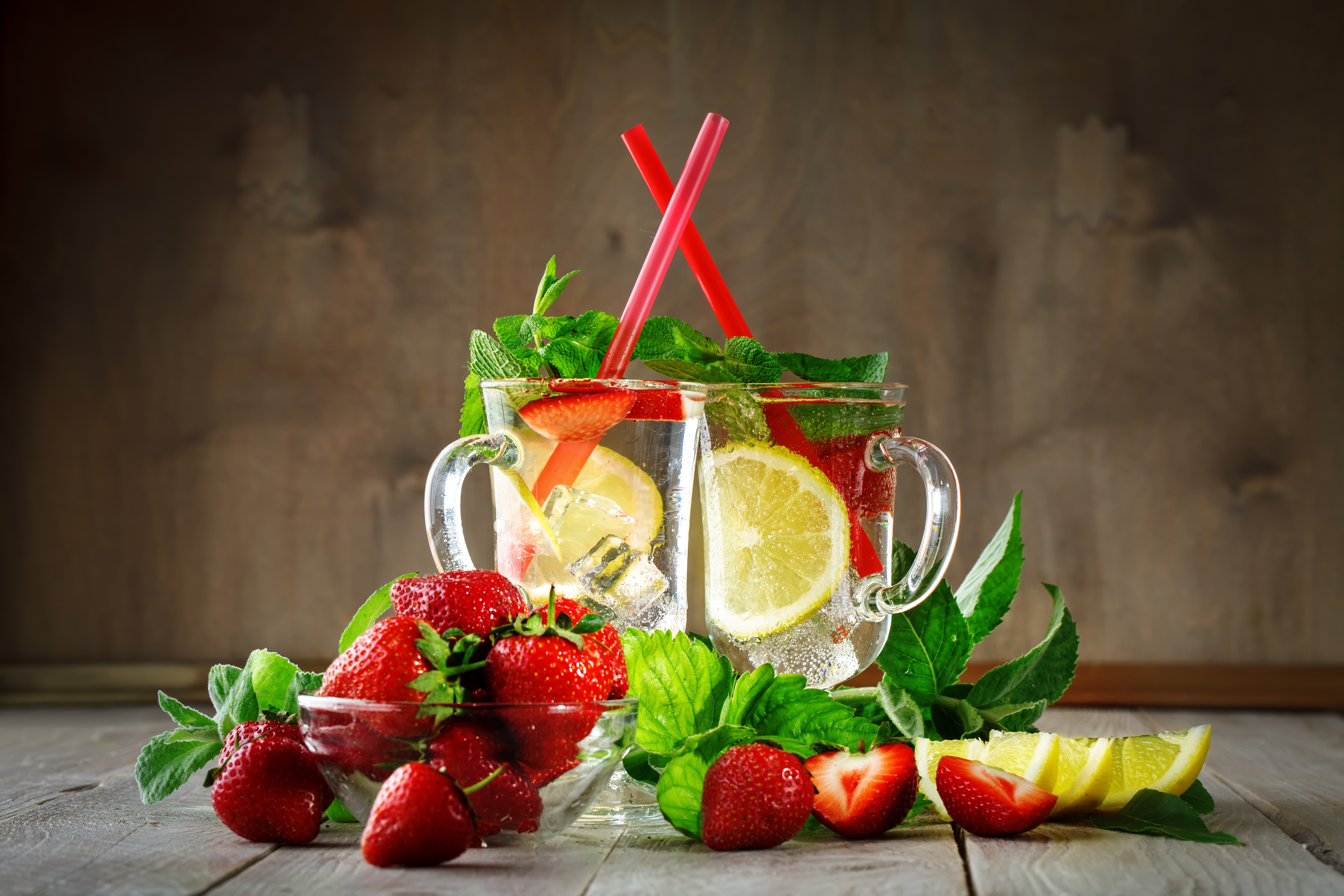 Laden Sie das Erdbeere, Glas, Frucht, Nahrungsmittel, Stillleben, Getränk-Bild kostenlos auf Ihren PC-Desktop herunter