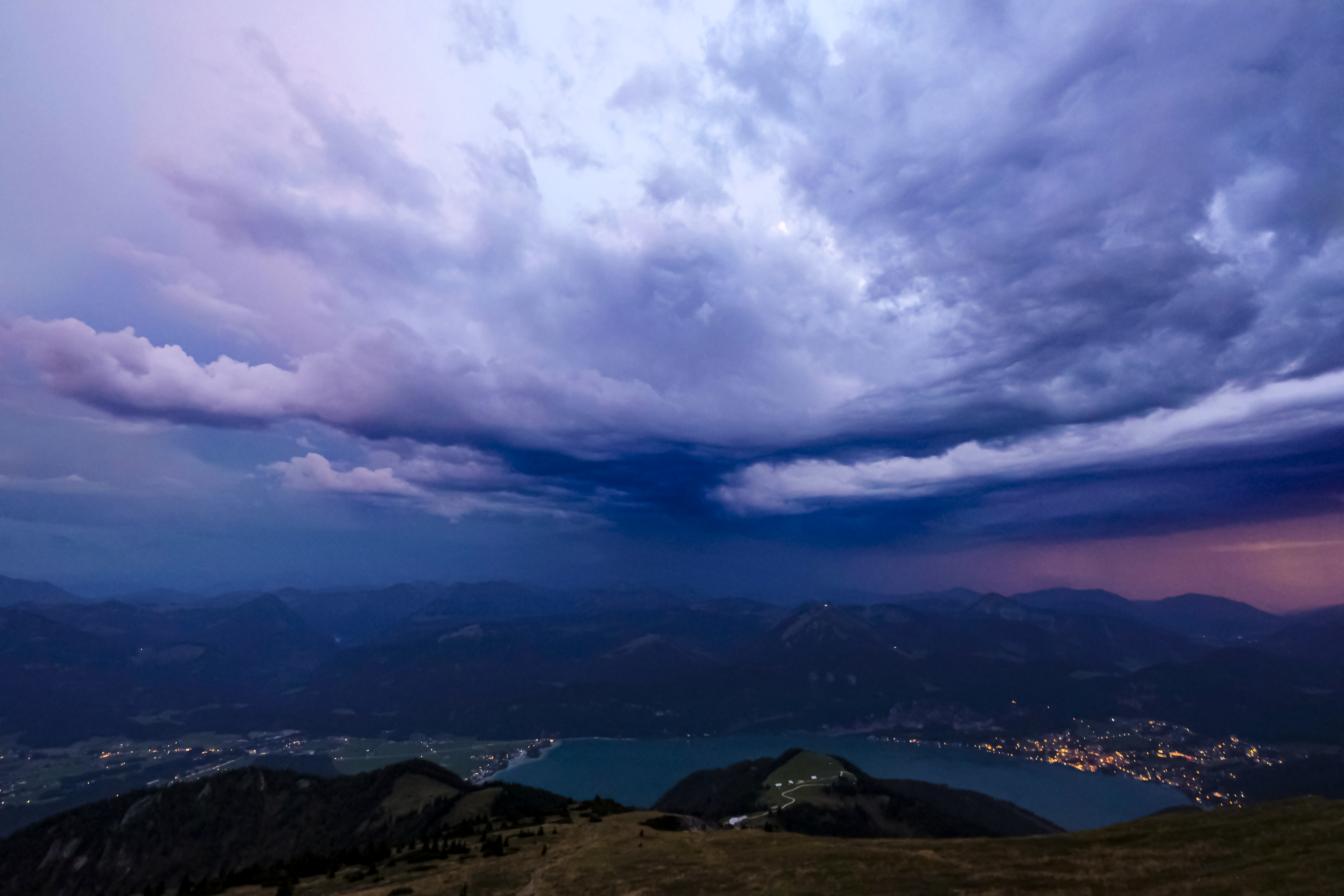 Скачать обои бесплатно Облака, Австрия, Долина, Буря, Земля/природа картинка на рабочий стол ПК