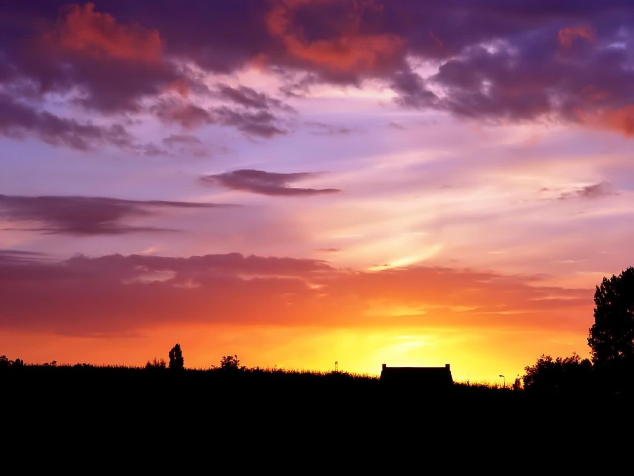 Download mobile wallpaper Landscape, Sunset, Sky for free.