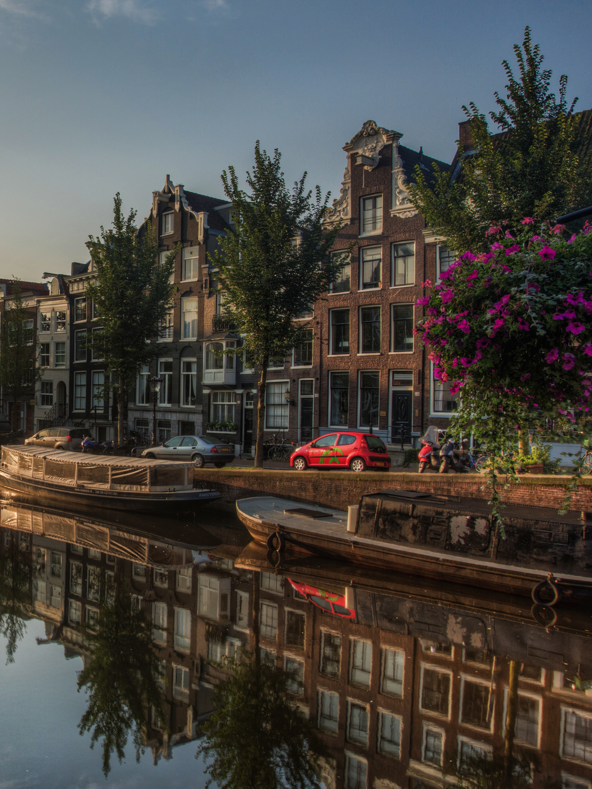 Скачать обои бесплатно Города, Отражение, Нидерланды, Амстердам, Сделано Человеком картинка на рабочий стол ПК