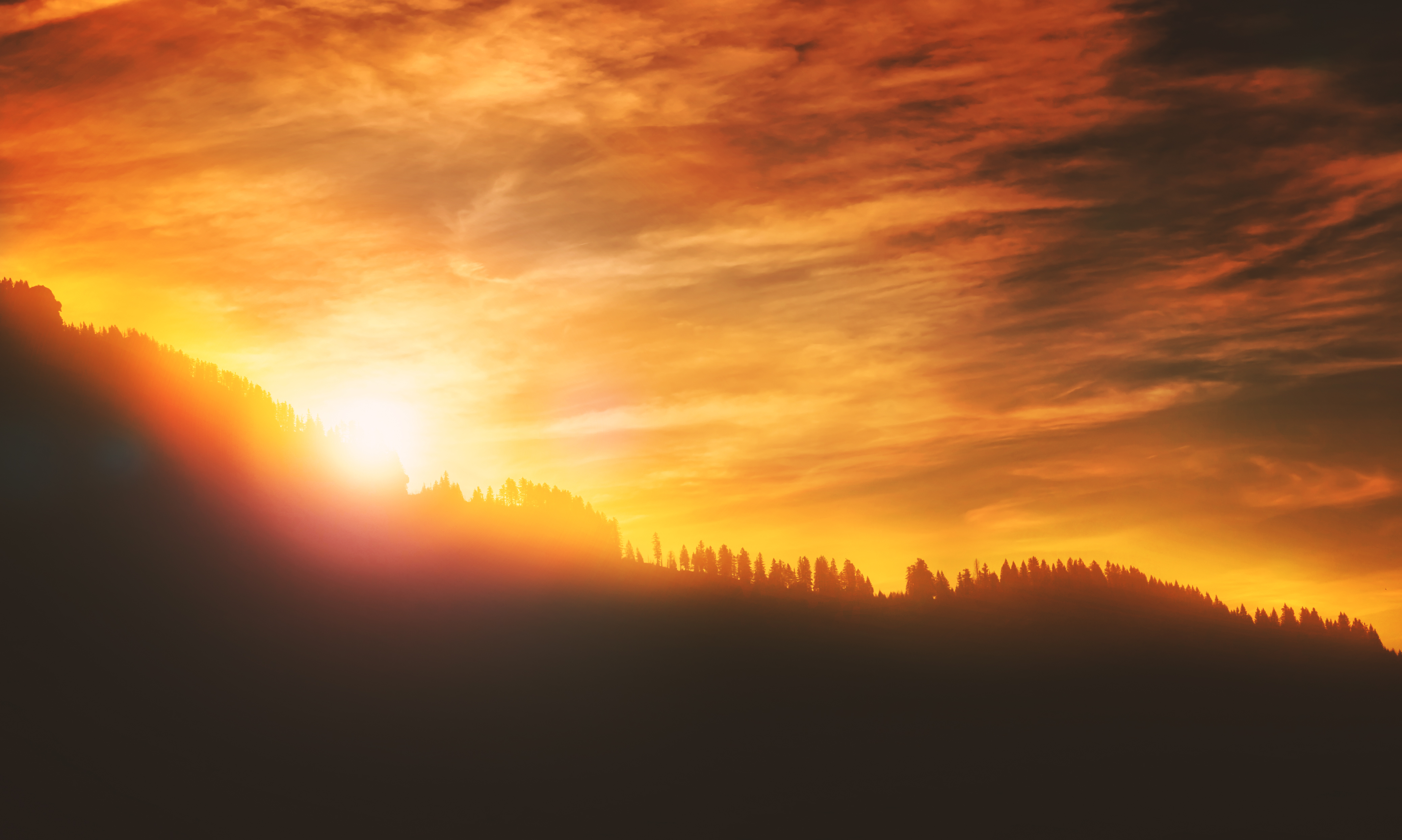 Free download wallpaper Nature, Sky, Sun, Silhouette, Sunrise, Earth, Orange (Color) on your PC desktop