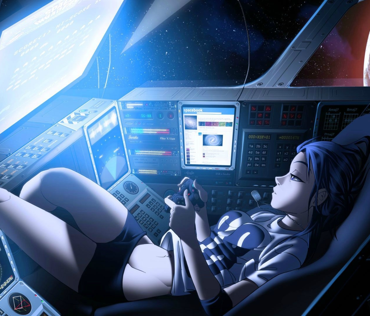Free download wallpaper Anime, Girl, Space, 88 (Original Character) on your PC desktop