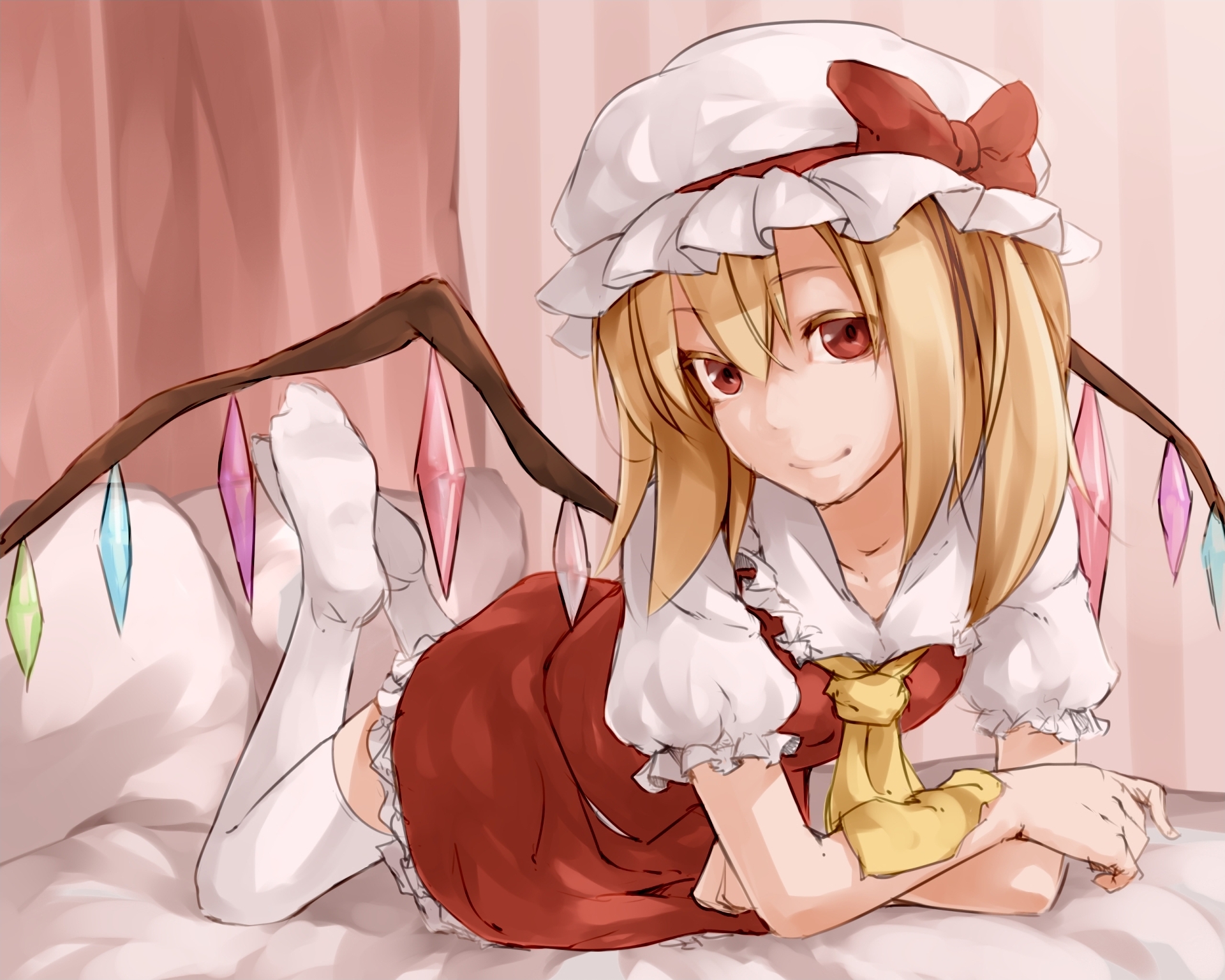 Descarga gratuita de fondo de pantalla para móvil de Animado, Flandre Escarlata, Touhou.