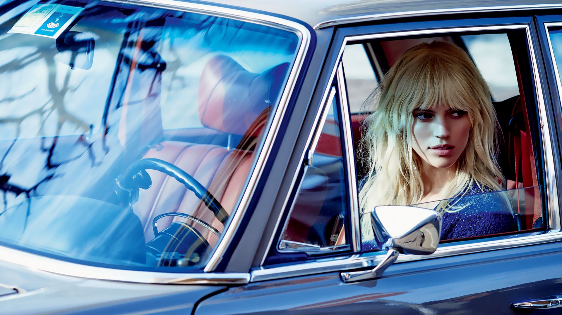 Download mobile wallpaper Car, Blonde, Model, American, Celebrity, Devon Windsor for free.