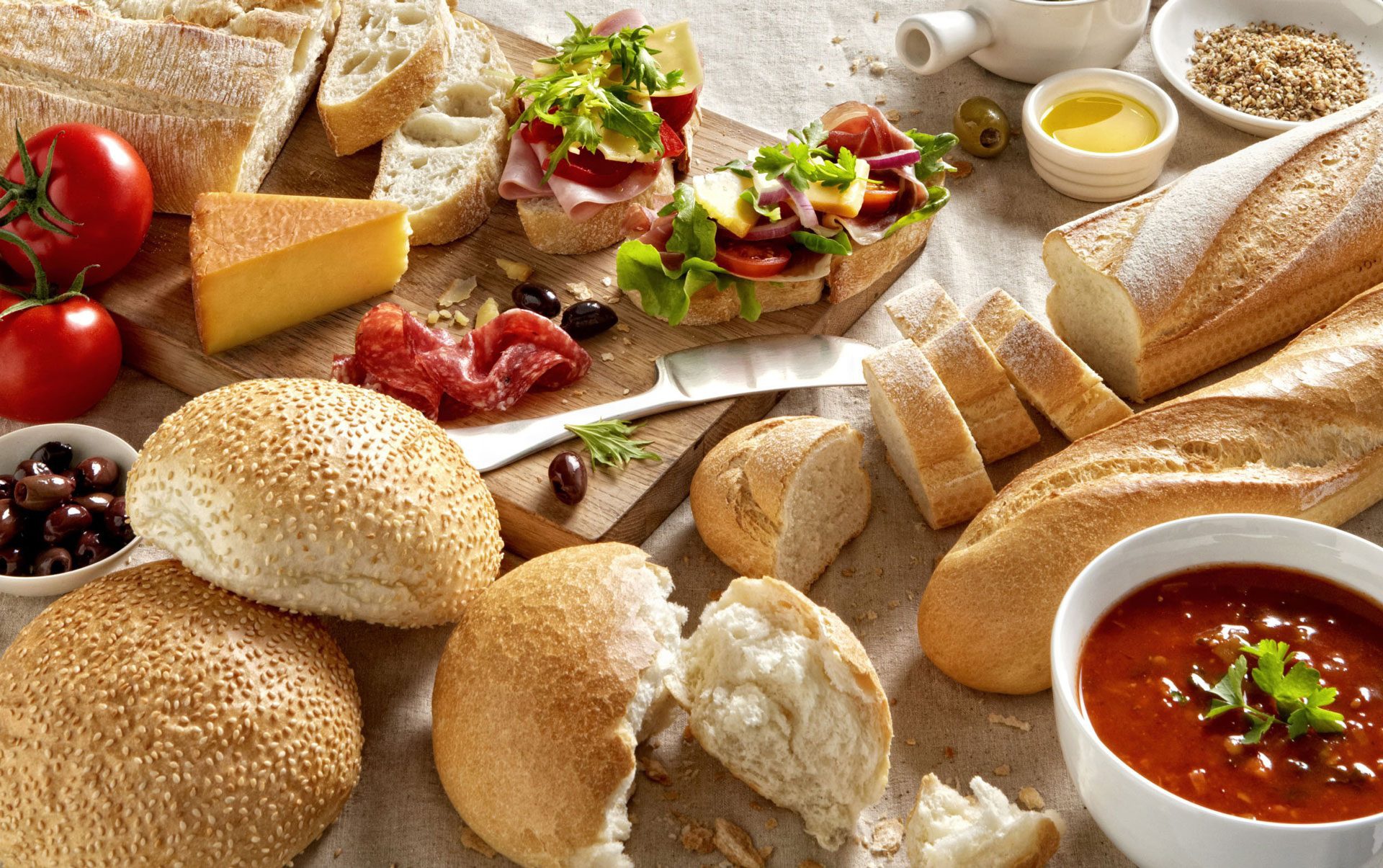 Handy-Wallpaper Brot, Suppe, Käse, Nahrungsmittel, Stillleben kostenlos herunterladen.