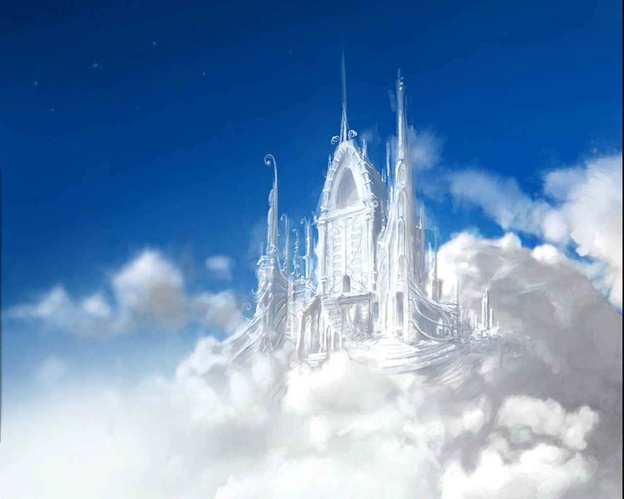 Download mobile wallpaper Clouds, Landscape, Sky, Architecture, Castles for free.