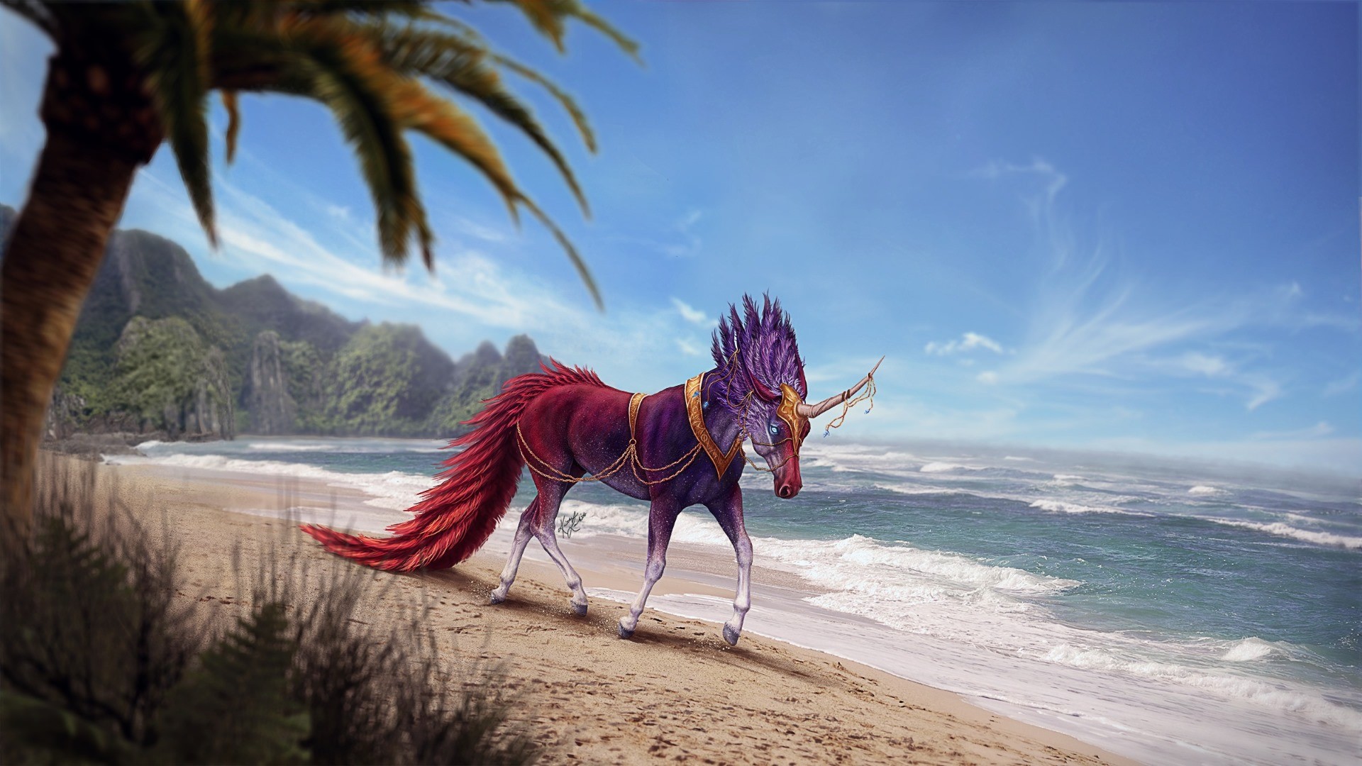 Free download wallpaper Fantasy, Creature, Unicorn, Fantasy Animals on your PC desktop