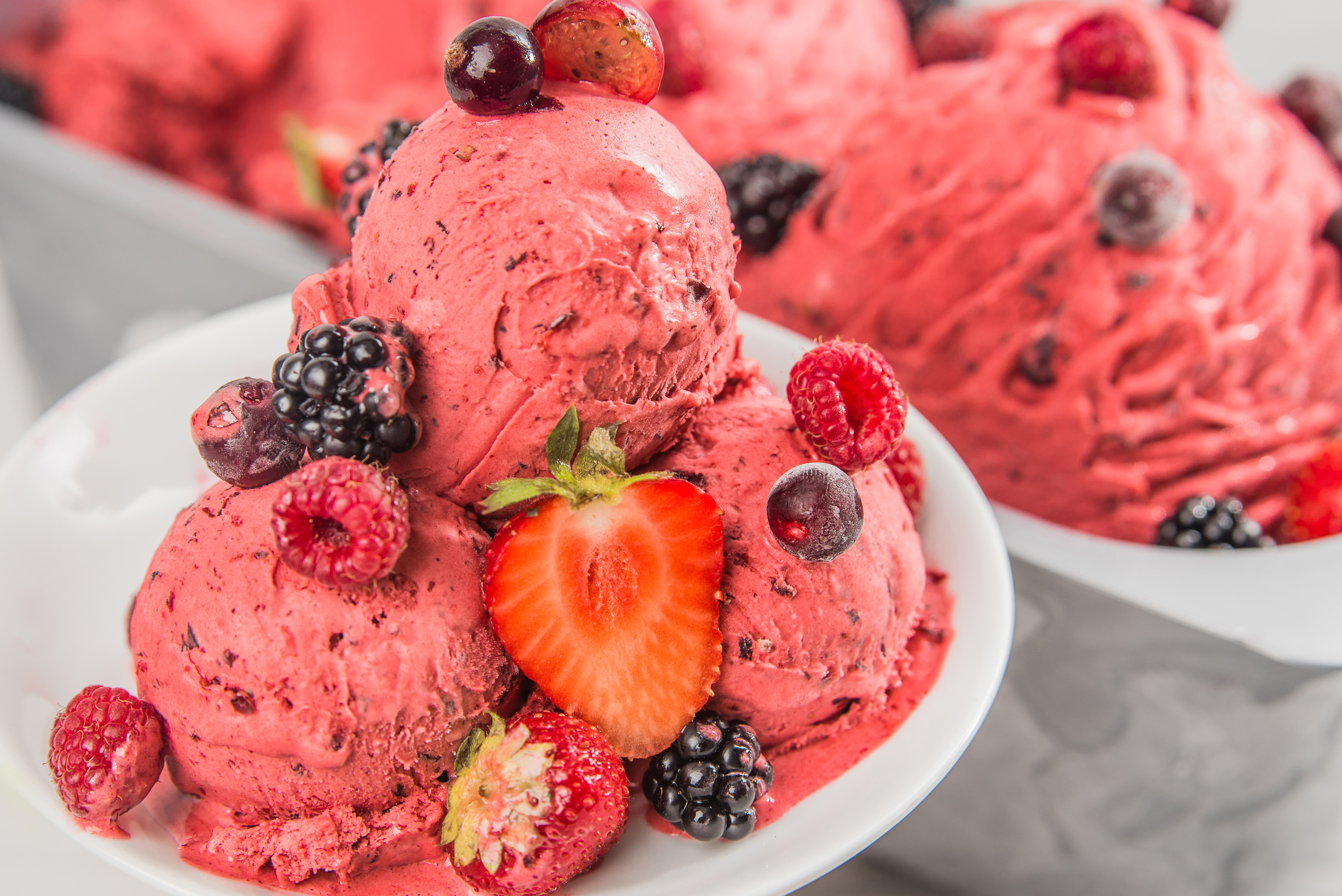 Download mobile wallpaper Food, Ice Cream, Berry, Fruit for free.