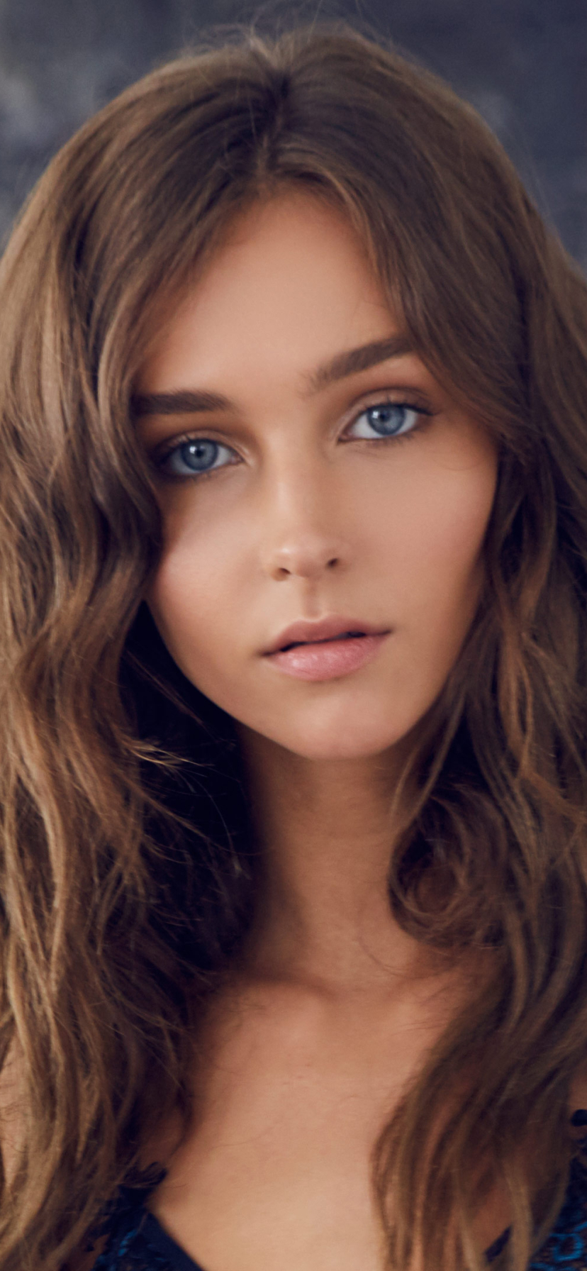 Download mobile wallpaper Face, Brunette, Model, Women, Blue Eyes, Rachel Cook for free.