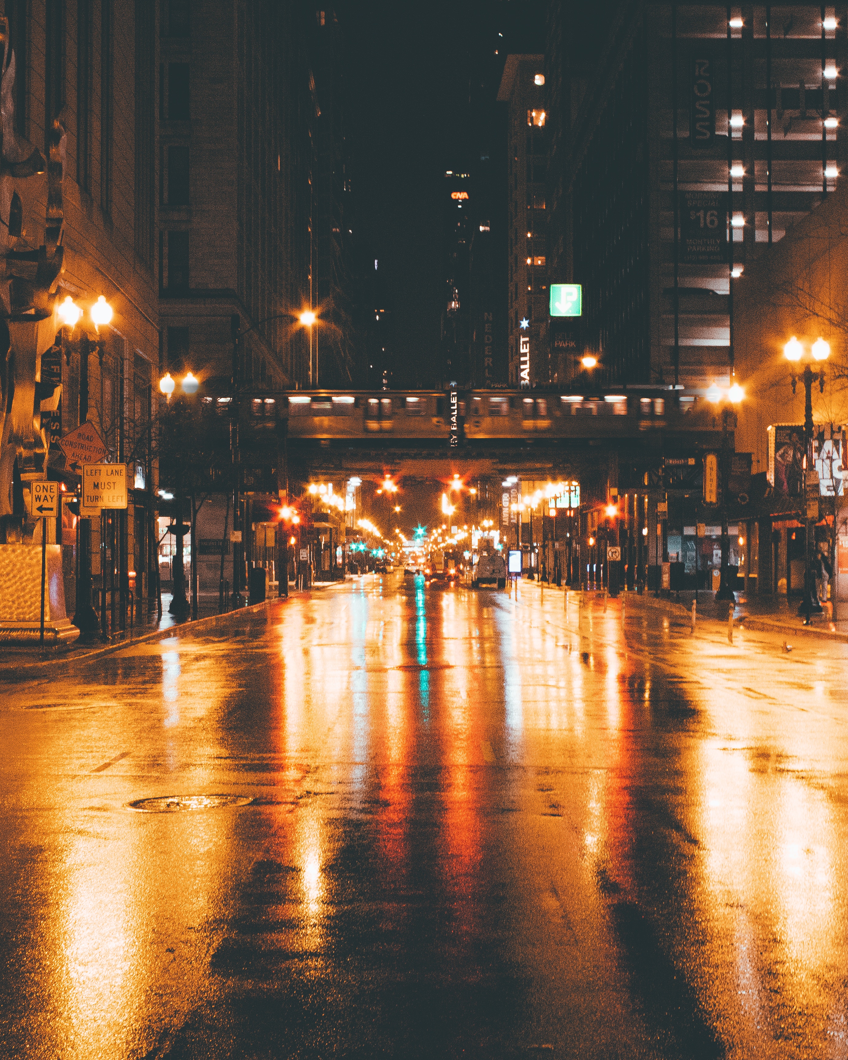 street, cities, traffic, movement, night city, illumination, lighting desktop HD wallpaper