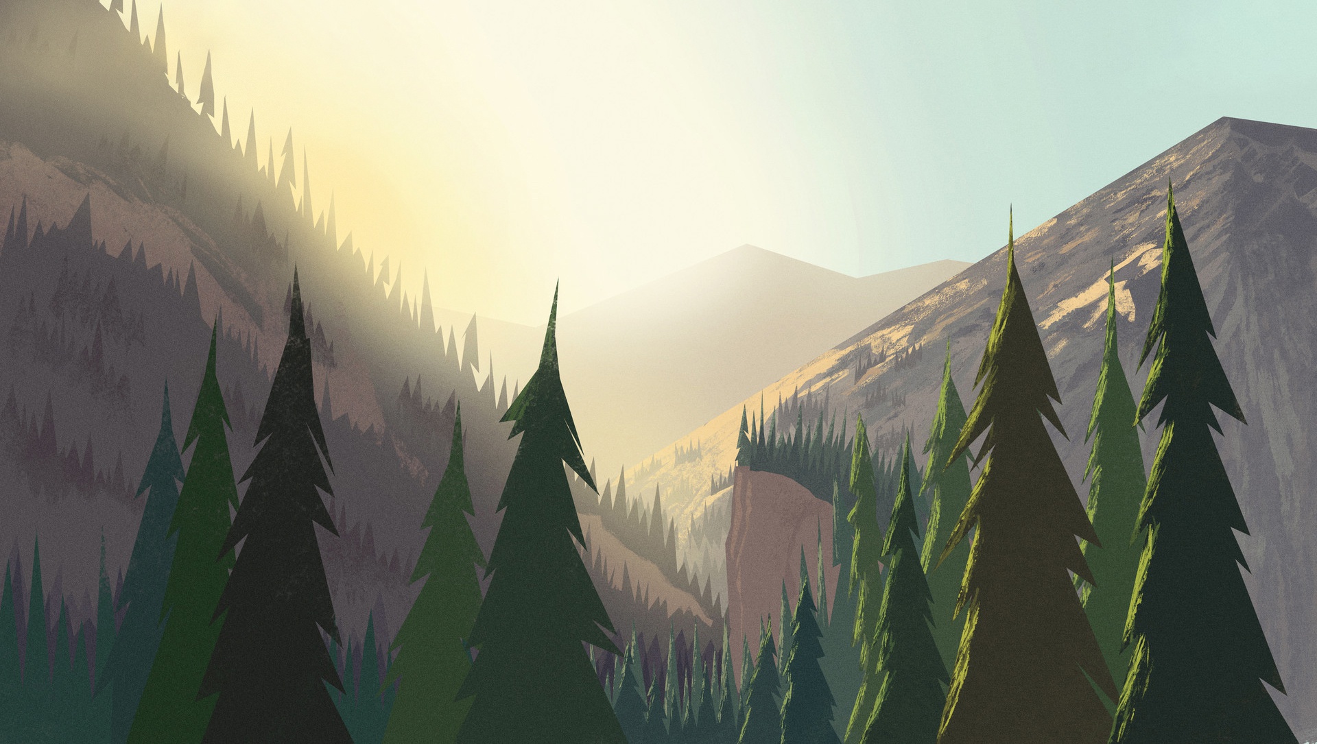 Free download wallpaper Landscape, Nature, Mountain, Artistic on your PC desktop