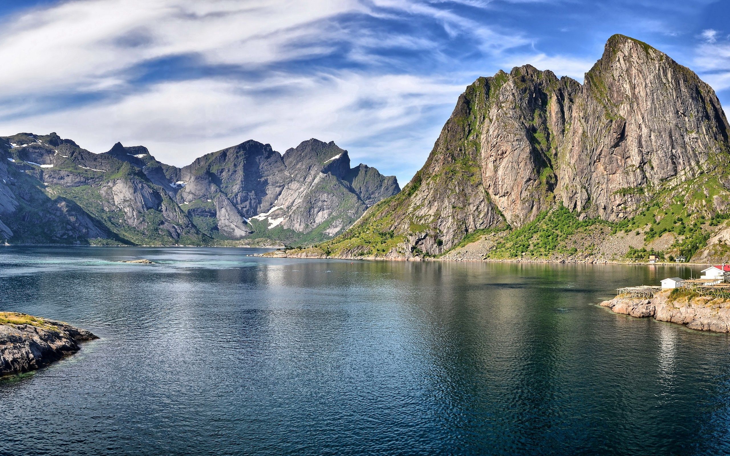 無料モバイル壁紙湖, 自然, 山脈, スカイ, 夏をダウンロードします。