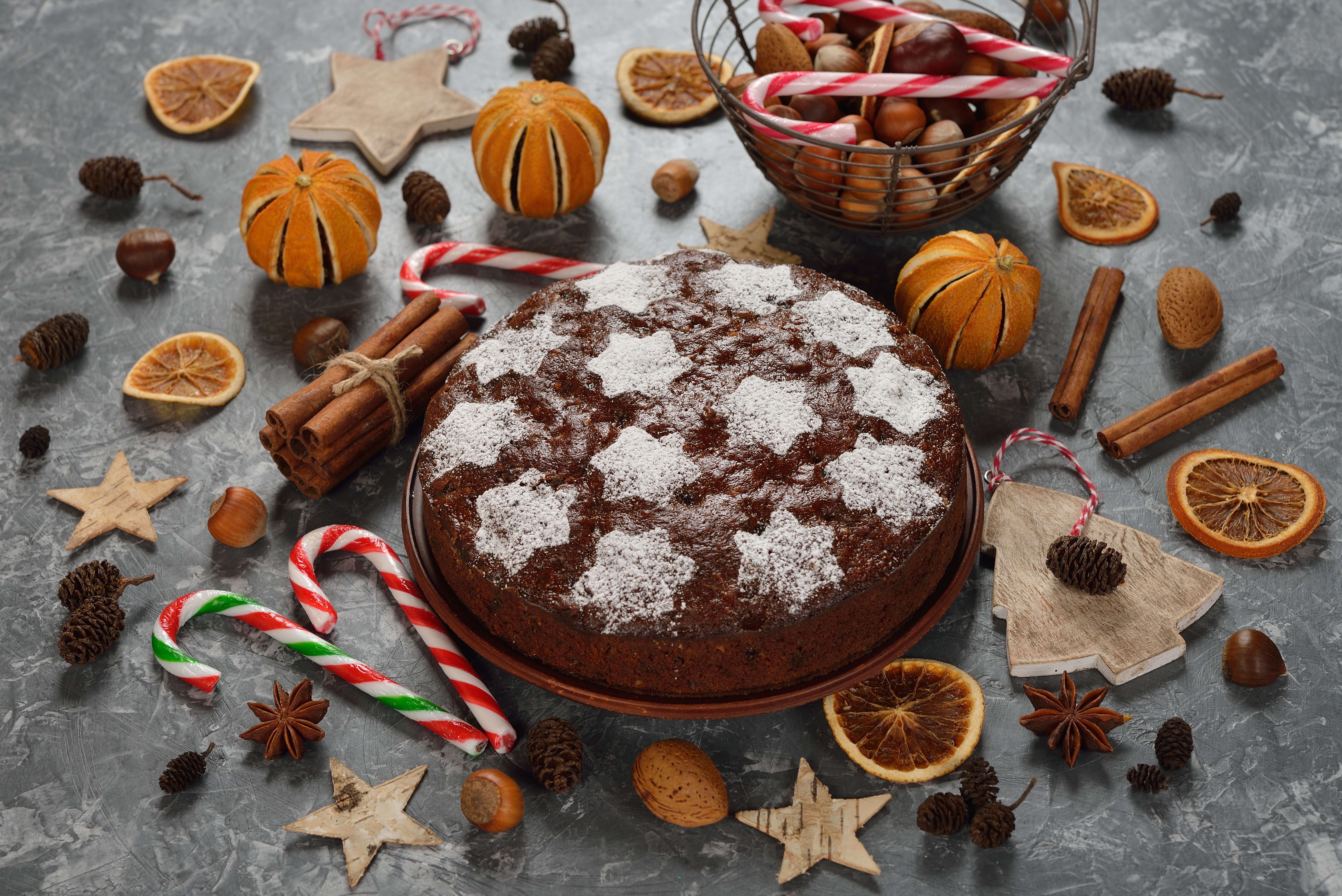 Free download wallpaper Food, Still Life, Cinnamon, Cake, Candy Cane, Pastry on your PC desktop