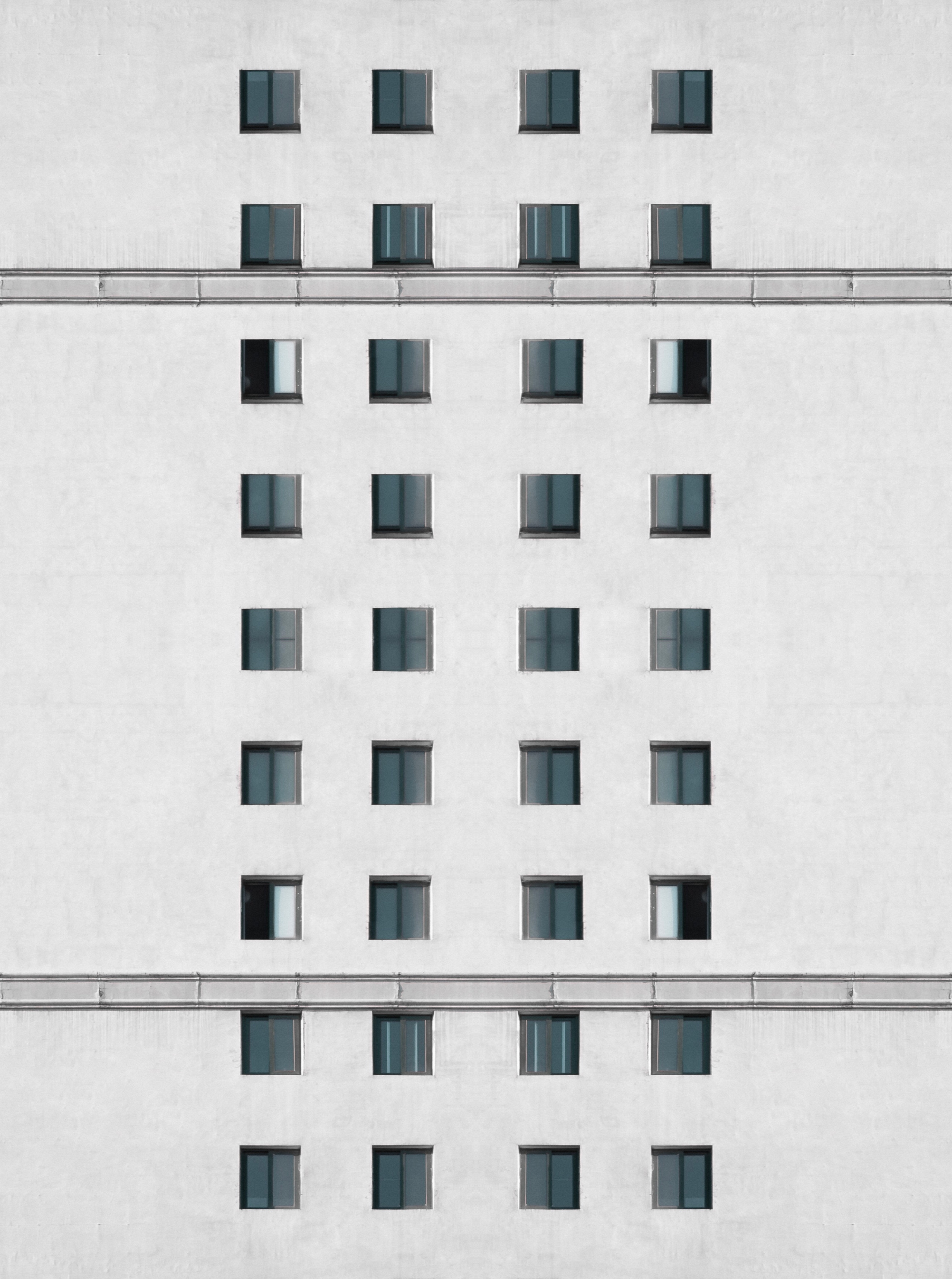Free download wallpaper Building, Facade, Architecture, Wall, Windows, Minimalism on your PC desktop
