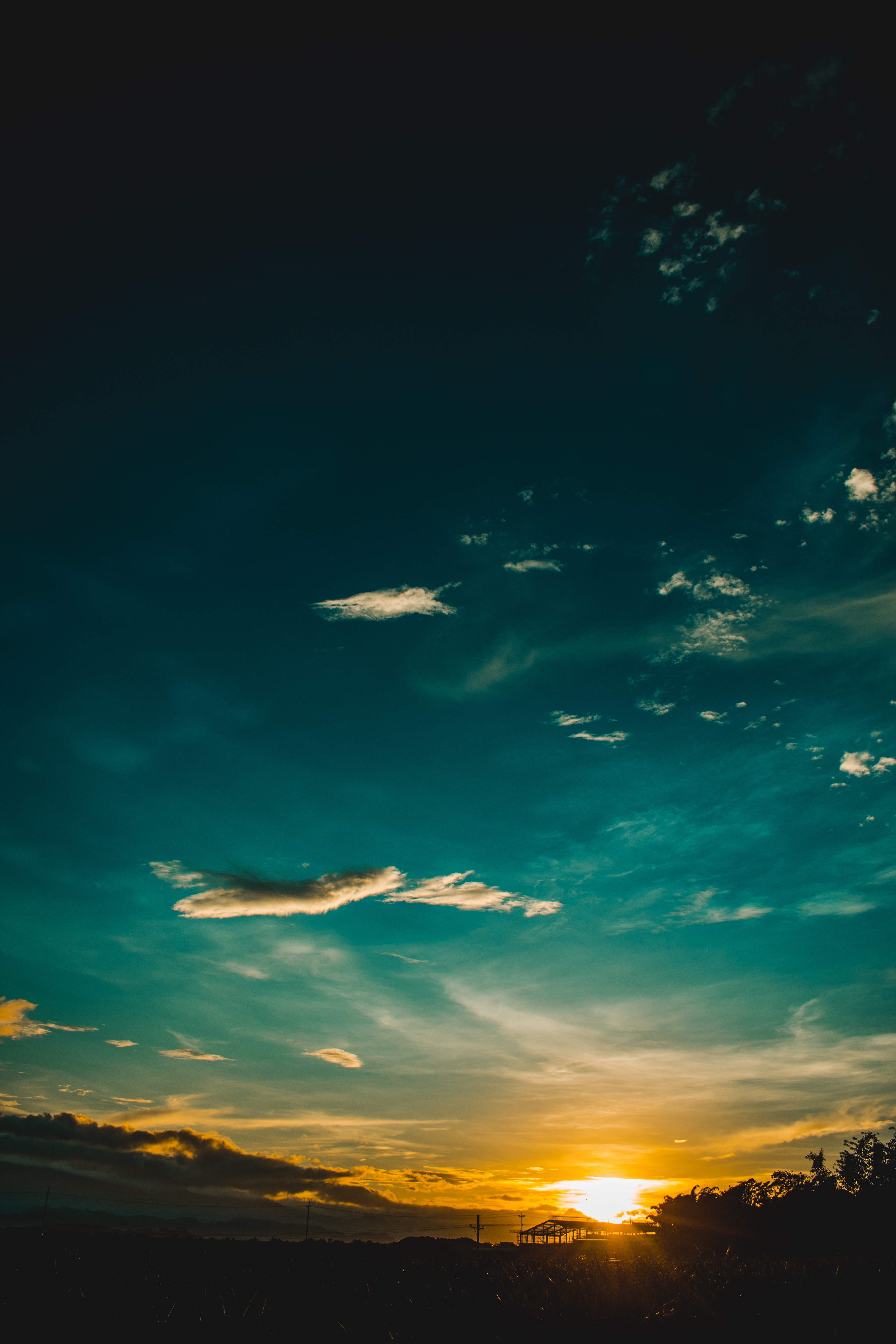 Laden Sie das Sunset, Clouds, Horizont, Natur, Sky, Sonnenlicht-Bild kostenlos auf Ihren PC-Desktop herunter