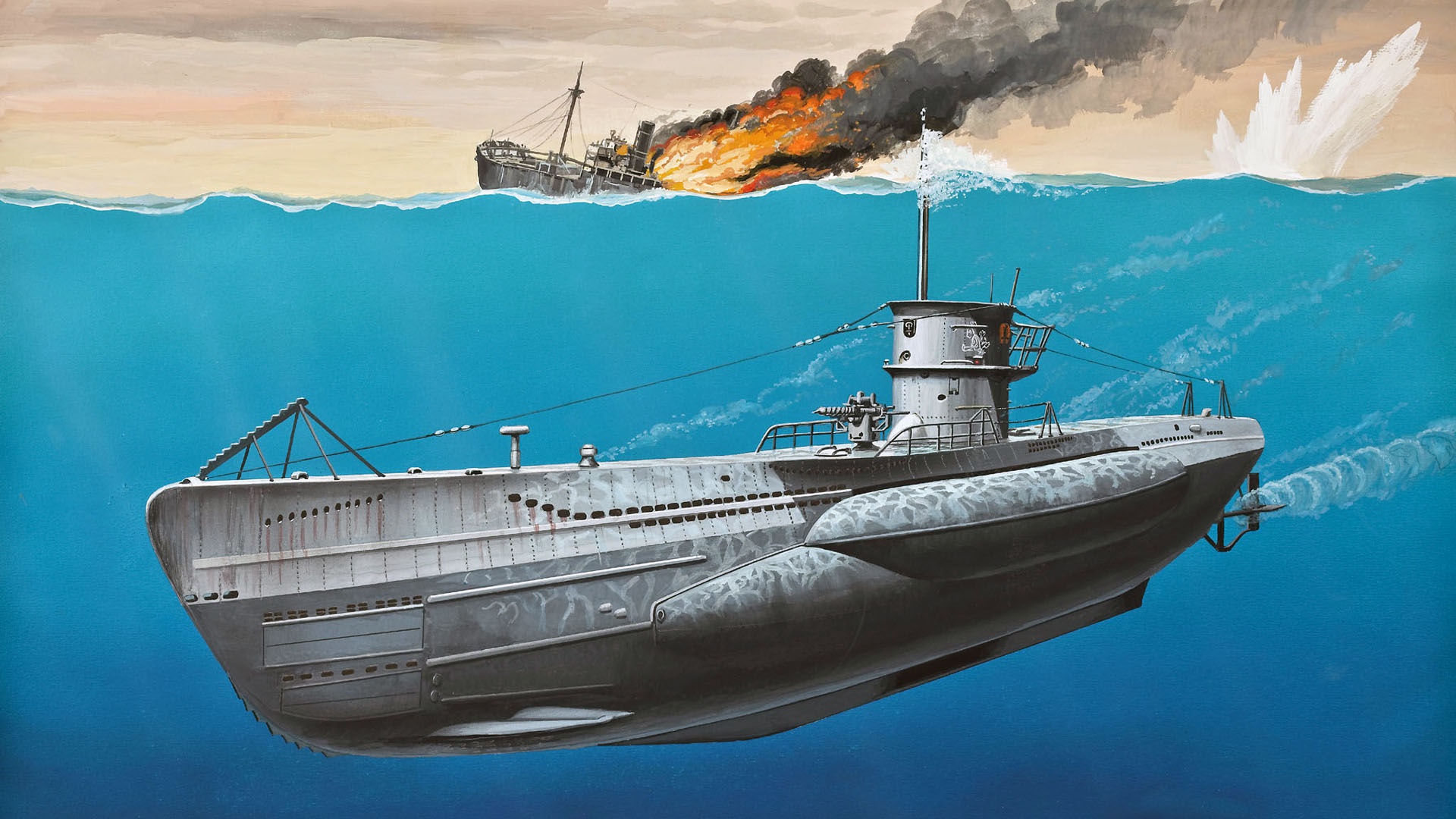 Laden Sie das Militär, U Boot, Kriegsschiffe-Bild kostenlos auf Ihren PC-Desktop herunter