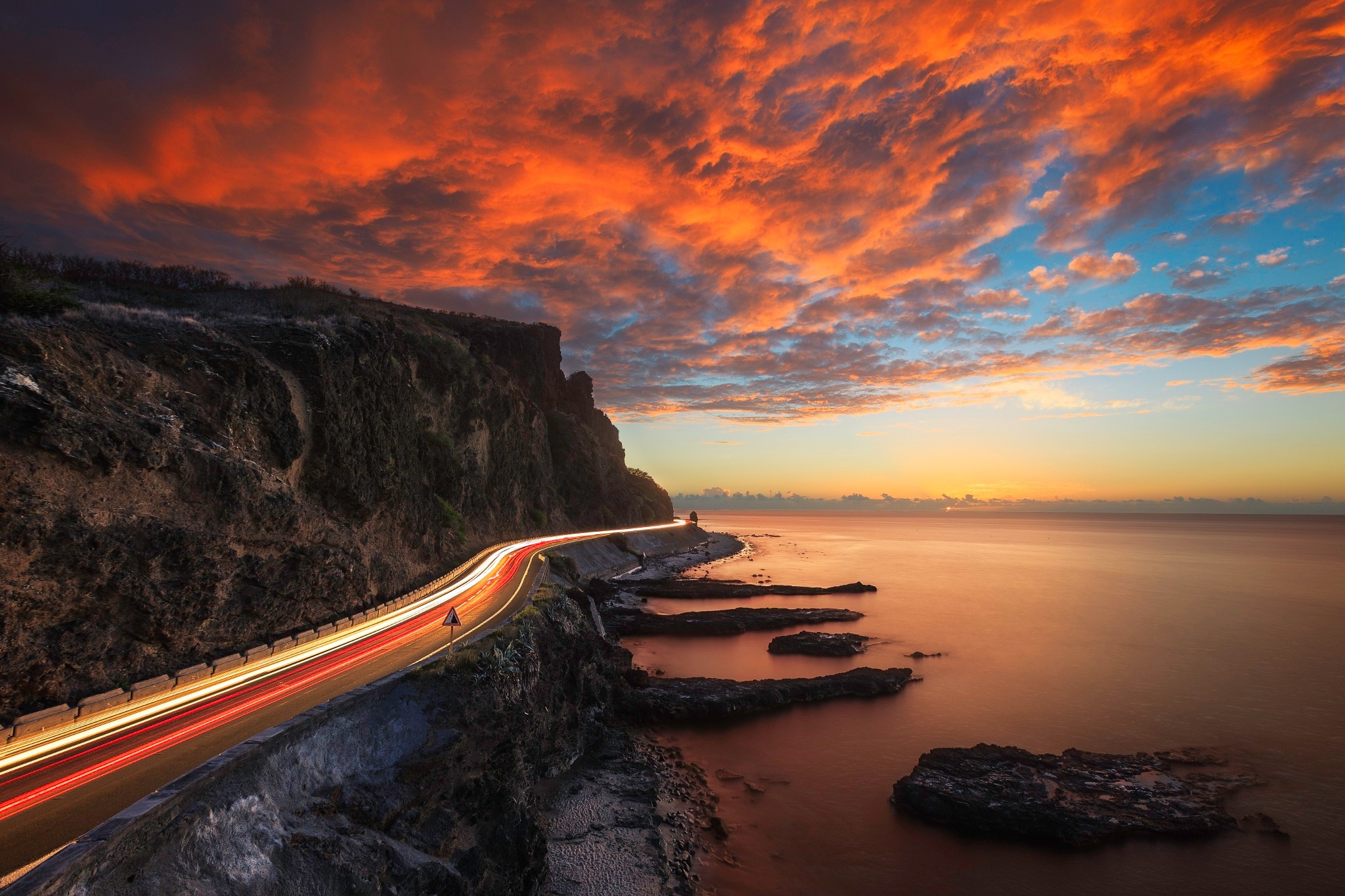 Laden Sie das Küste, Straße, Wolke, Fotografie, Himmel, Sonnenuntergang, Zeitraffer-Bild kostenlos auf Ihren PC-Desktop herunter