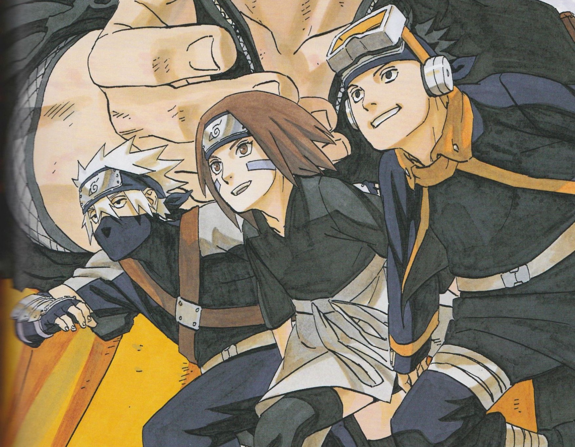 Download mobile wallpaper Anime, Naruto, Kakashi Hatake, Rin Nohara, Obito Uchiha for free.