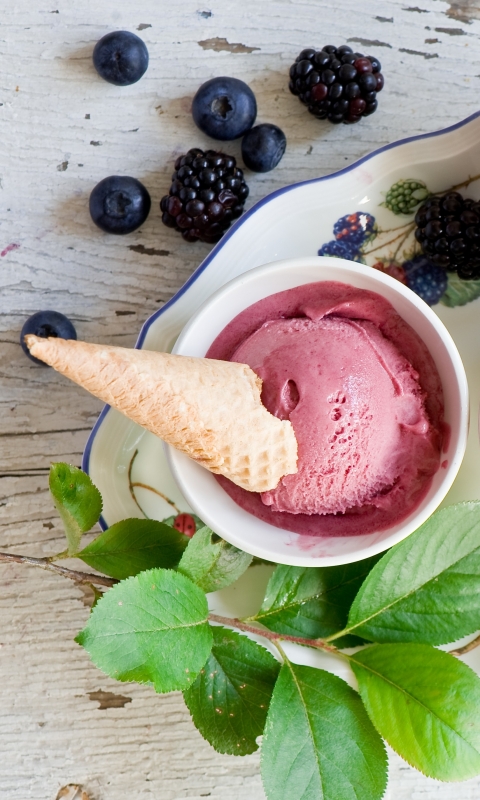 Download mobile wallpaper Food, Blueberry, Ice Cream, Still Life for free.
