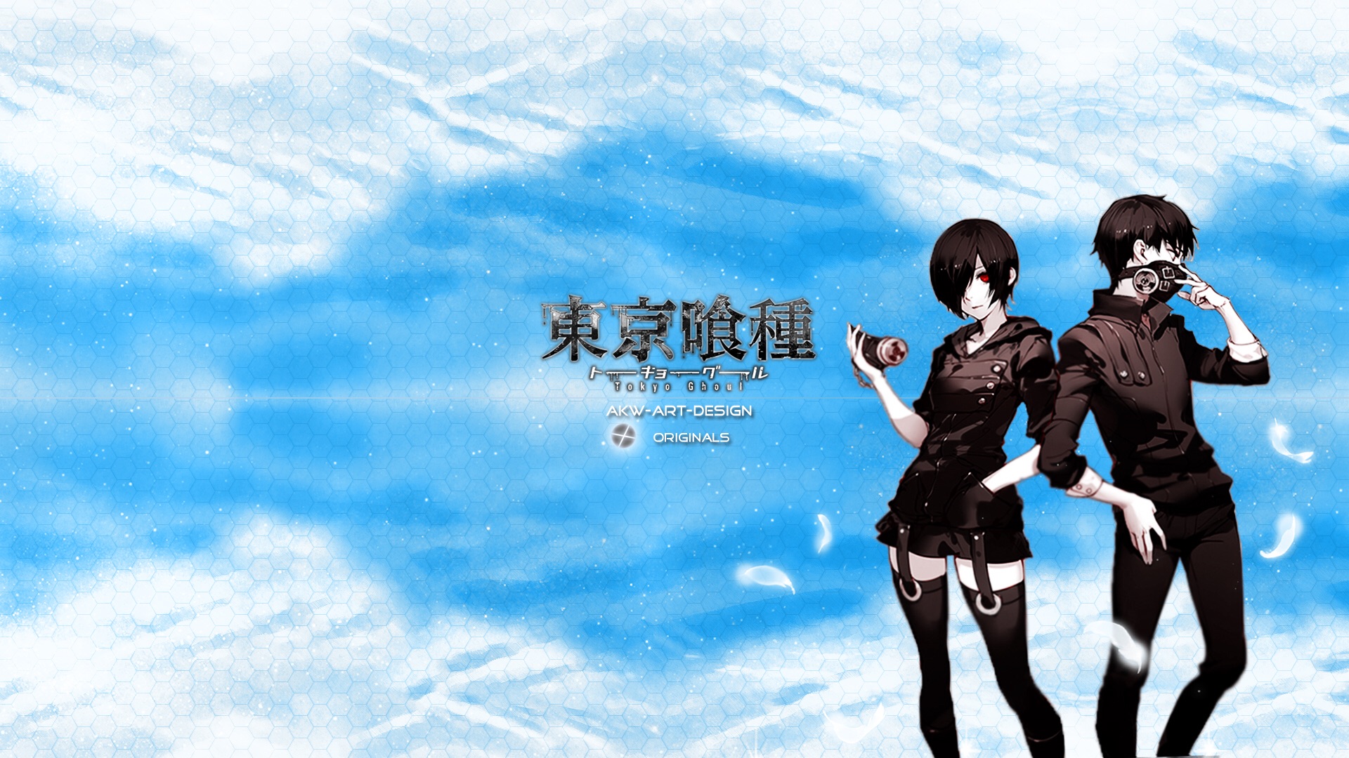 Handy-Wallpaper Animes, Ken Kanek, Tokyo Ghoul, Touka Kirishima kostenlos herunterladen.