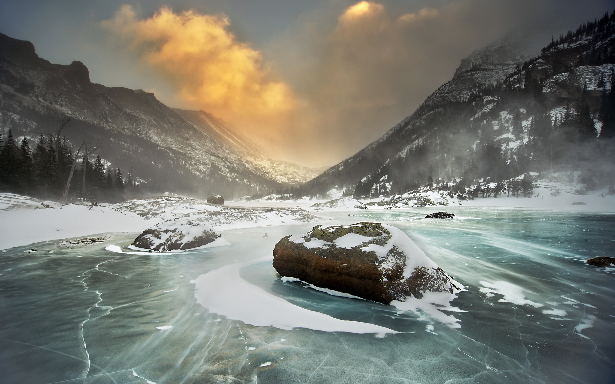PCデスクトップに風景, 冬, 自然, 氷, 雪, 山, 地球画像を無料でダウンロード