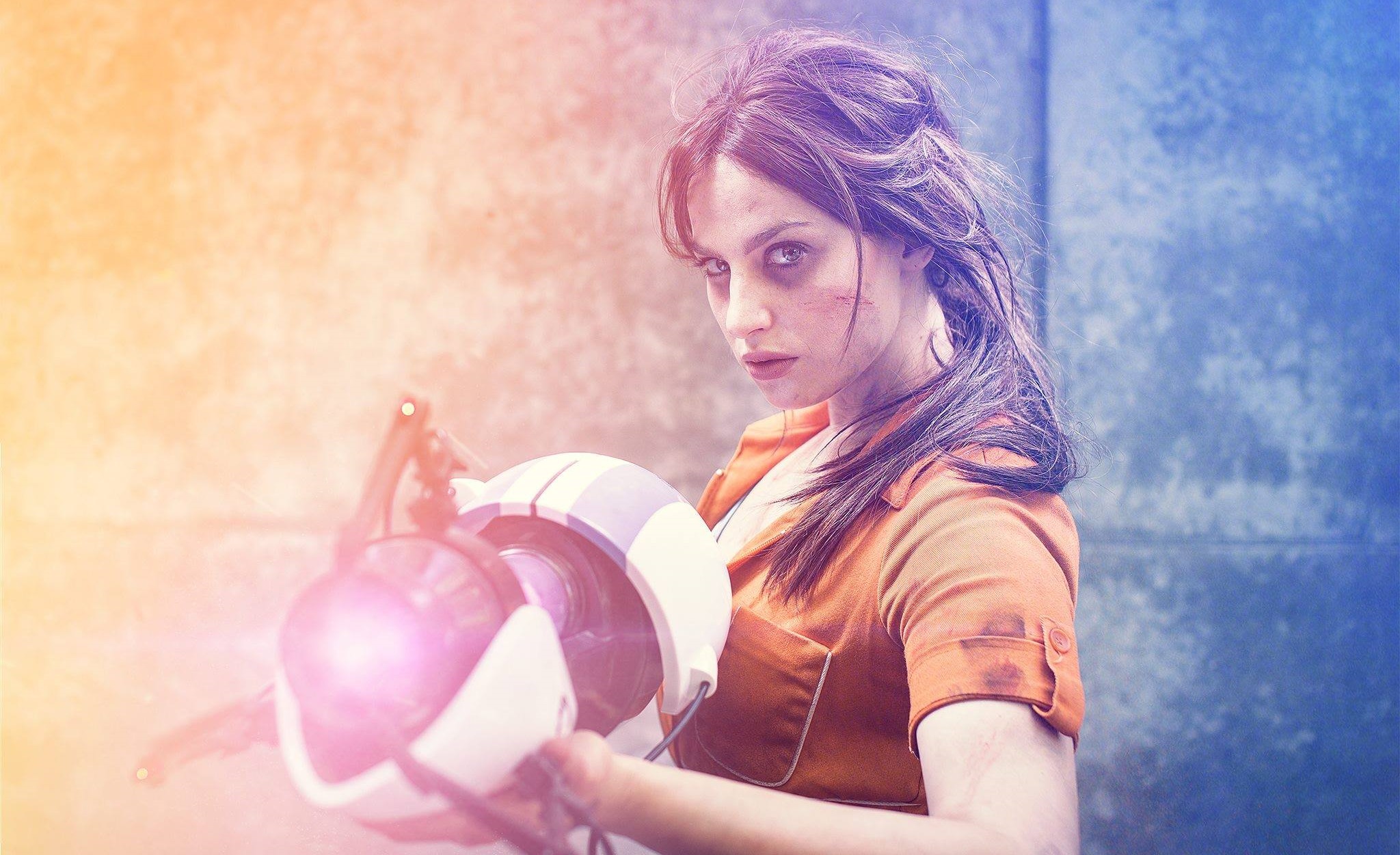 Download mobile wallpaper Women, Portal 2, Cosplay, Chell (Portal) for free.