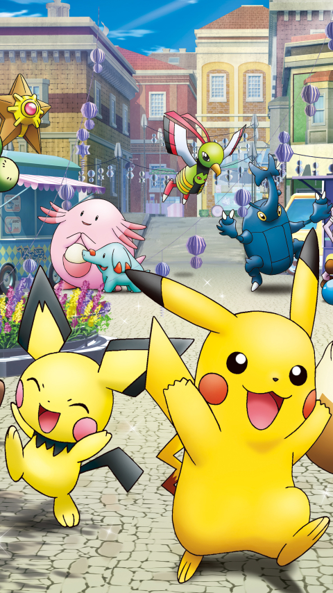 Handy-Wallpaper Pokémon, Pikachu, Animes, Heracross (Pokémon), Pichu (Pokémon), Phanpy (Pokémon), Chansey (Pokémon), Pokémon Der Film: Die Macht In Uns kostenlos herunterladen.