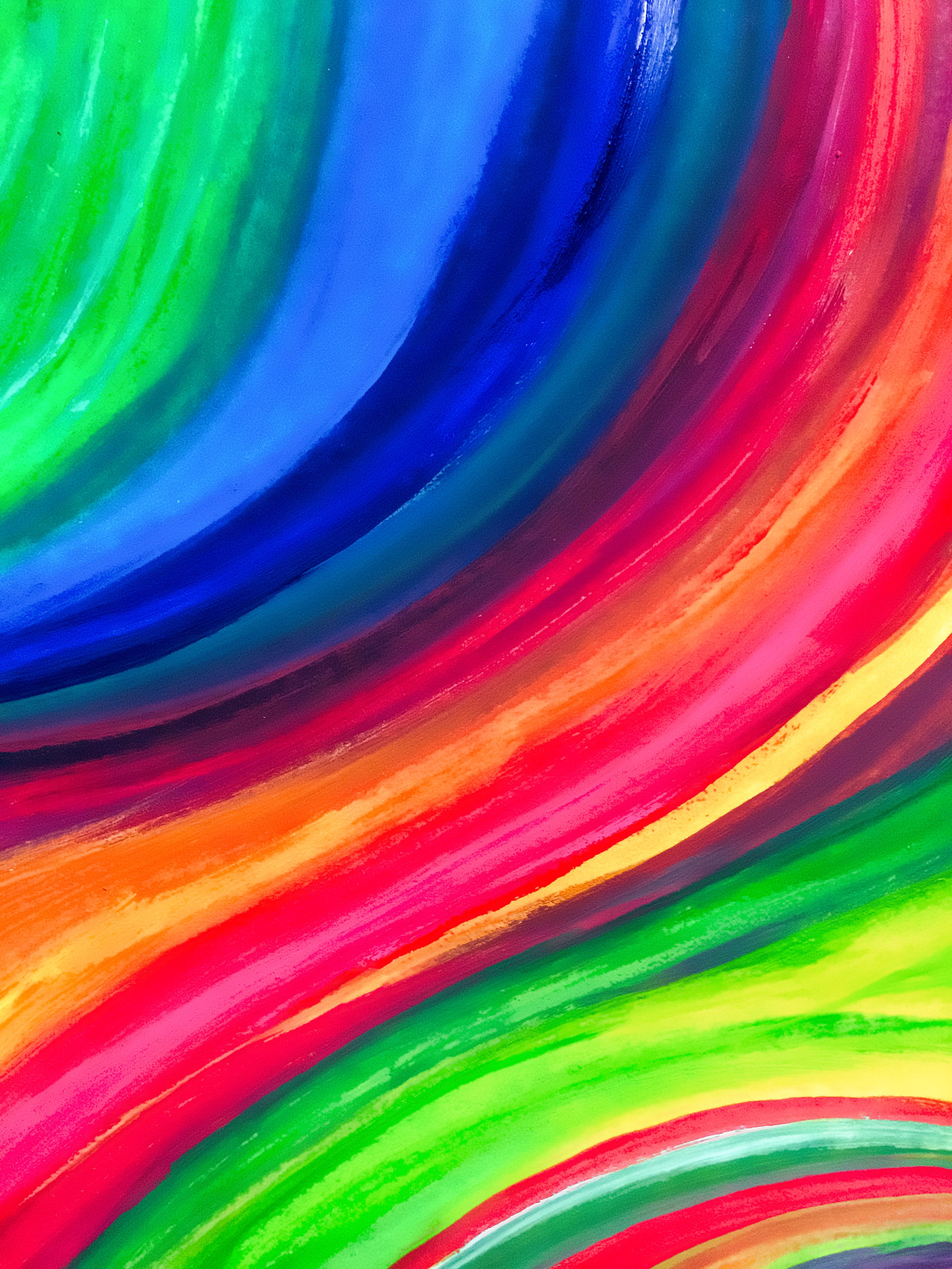 Download mobile wallpaper Iridescent, Streaks, Lines, Stripes, Motley, Texture, Rainbow, Textures, Multicolored for free.