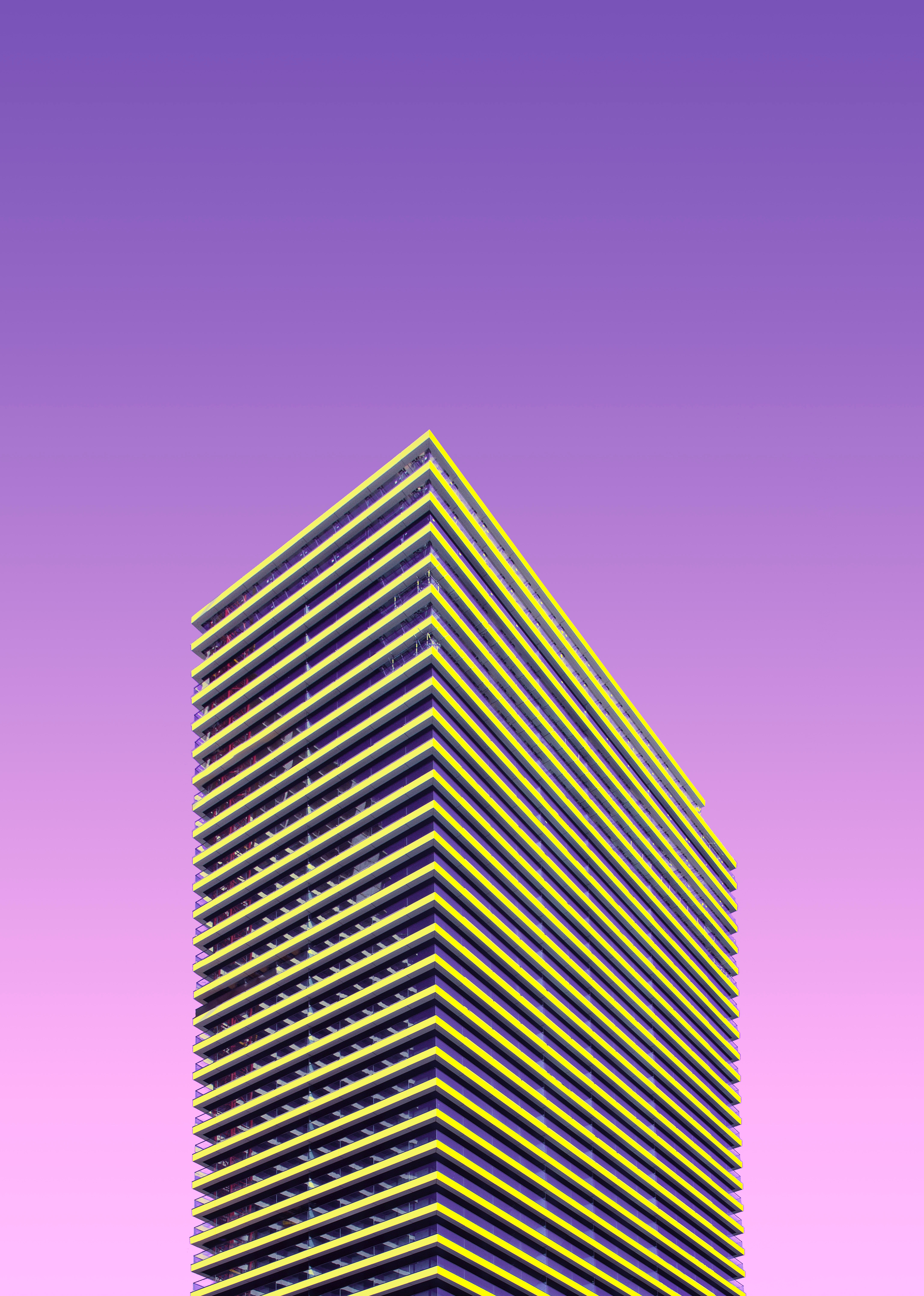 Download mobile wallpaper Facade, Building, Architecture, Geometry, Lines, Minimalism for free.