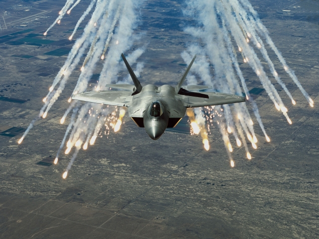 Скачати мобільні шпалери Військовий, Lockheed Martin F 22 Raptor, Впс Сша, Реактивні Винищувачі безкоштовно.