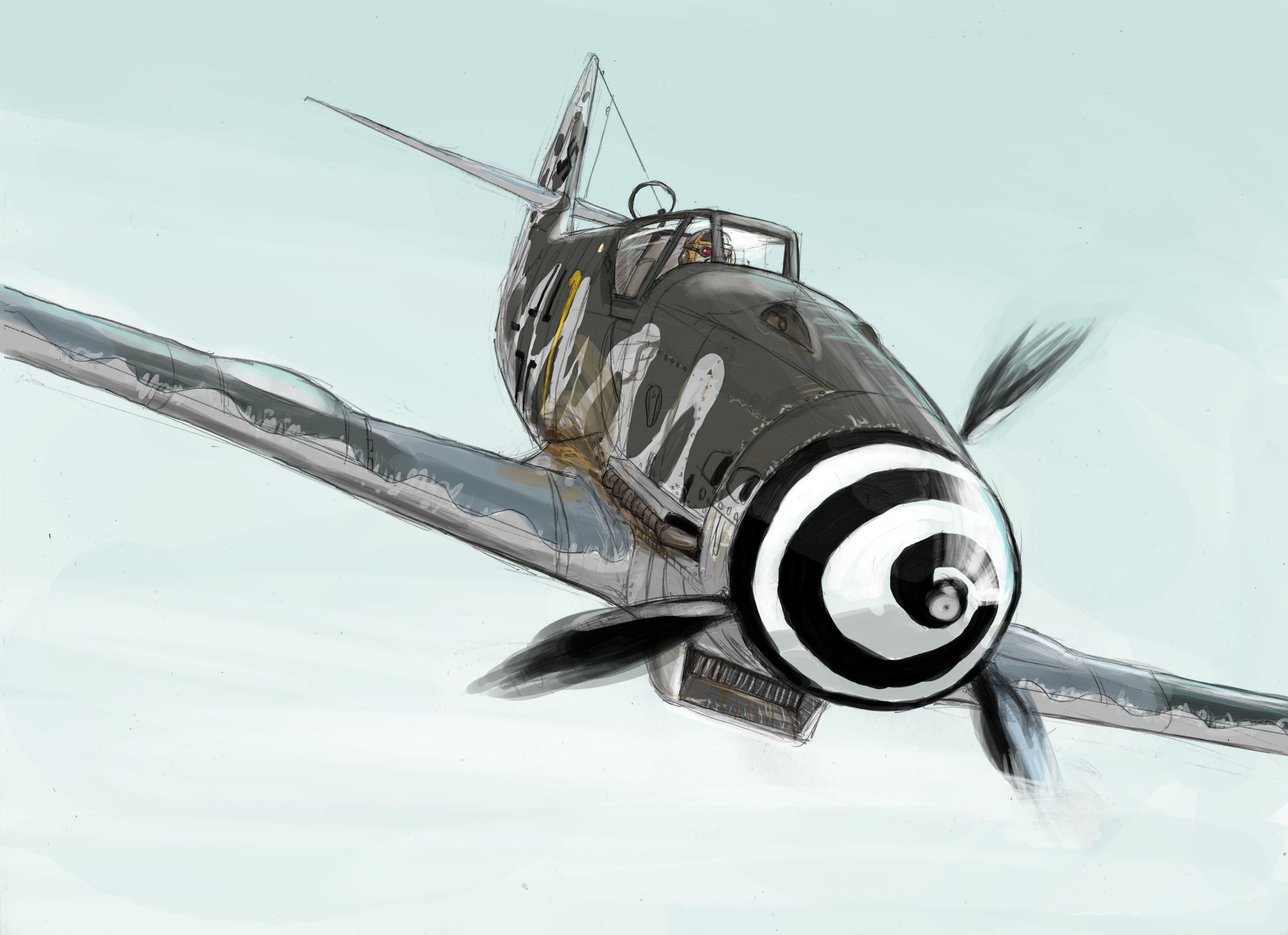Завантажити шпалери безкоштовно Військовий, Messerschmitt Bf 109, Військова Авіація картинка на робочий стіл ПК