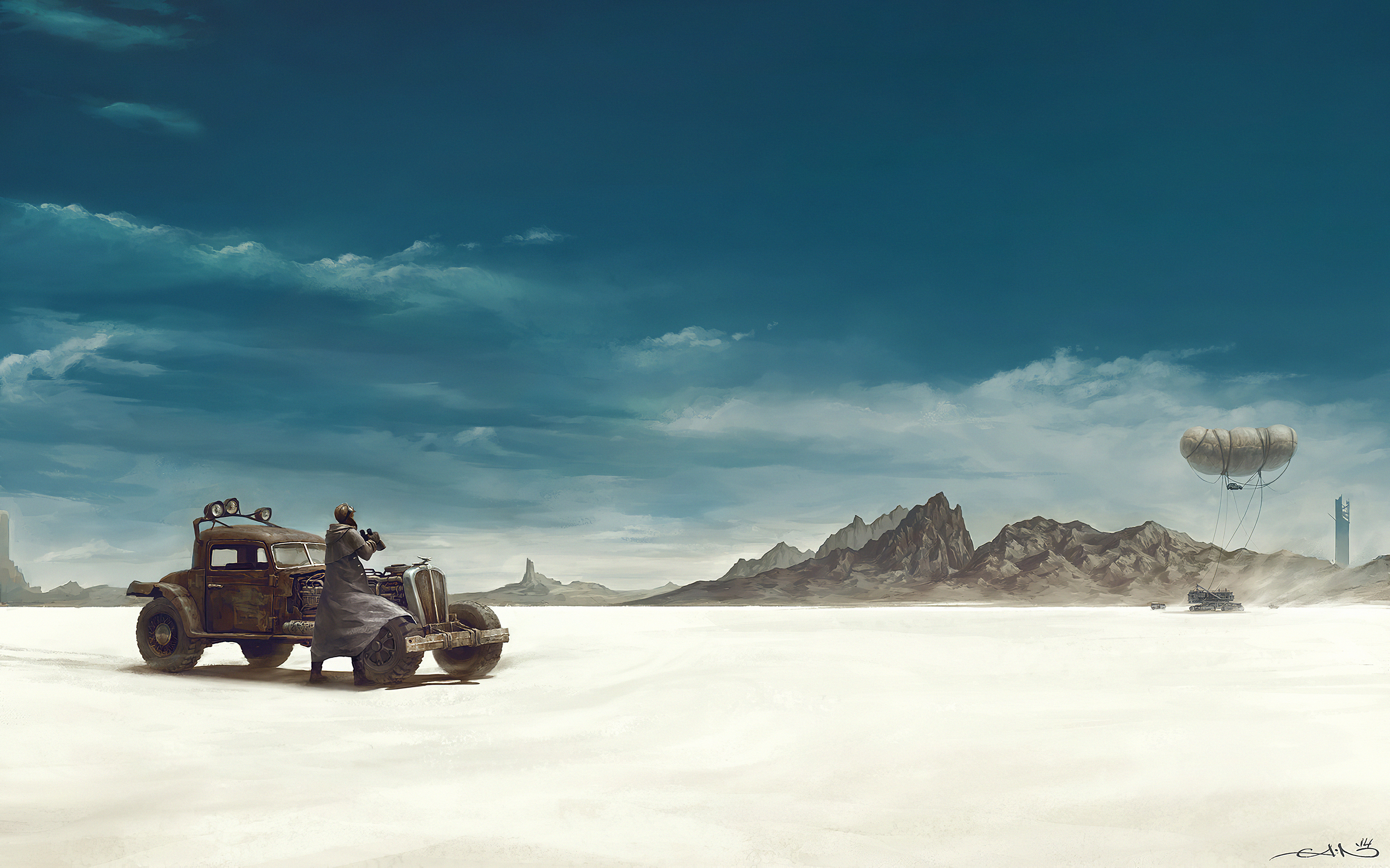 Download mobile wallpaper Desert, Car, Sci Fi, Post Apocalyptic for free.