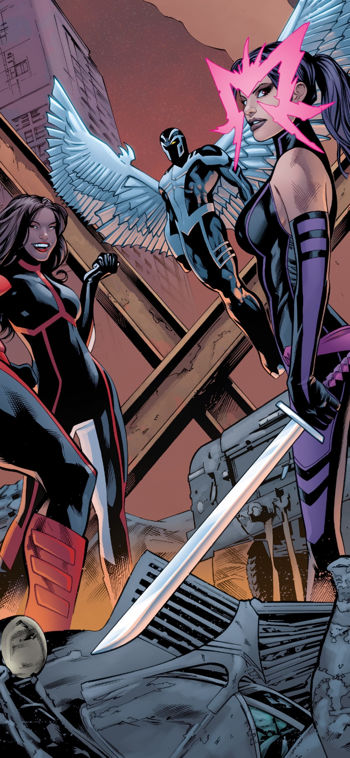 Descarga gratuita de fondo de pantalla para móvil de X Men, Historietas, Magneto (Marvel Comics), Psylocke (Marvel Comics), Uncanny X Men, Arcángel (Marvel Comics).