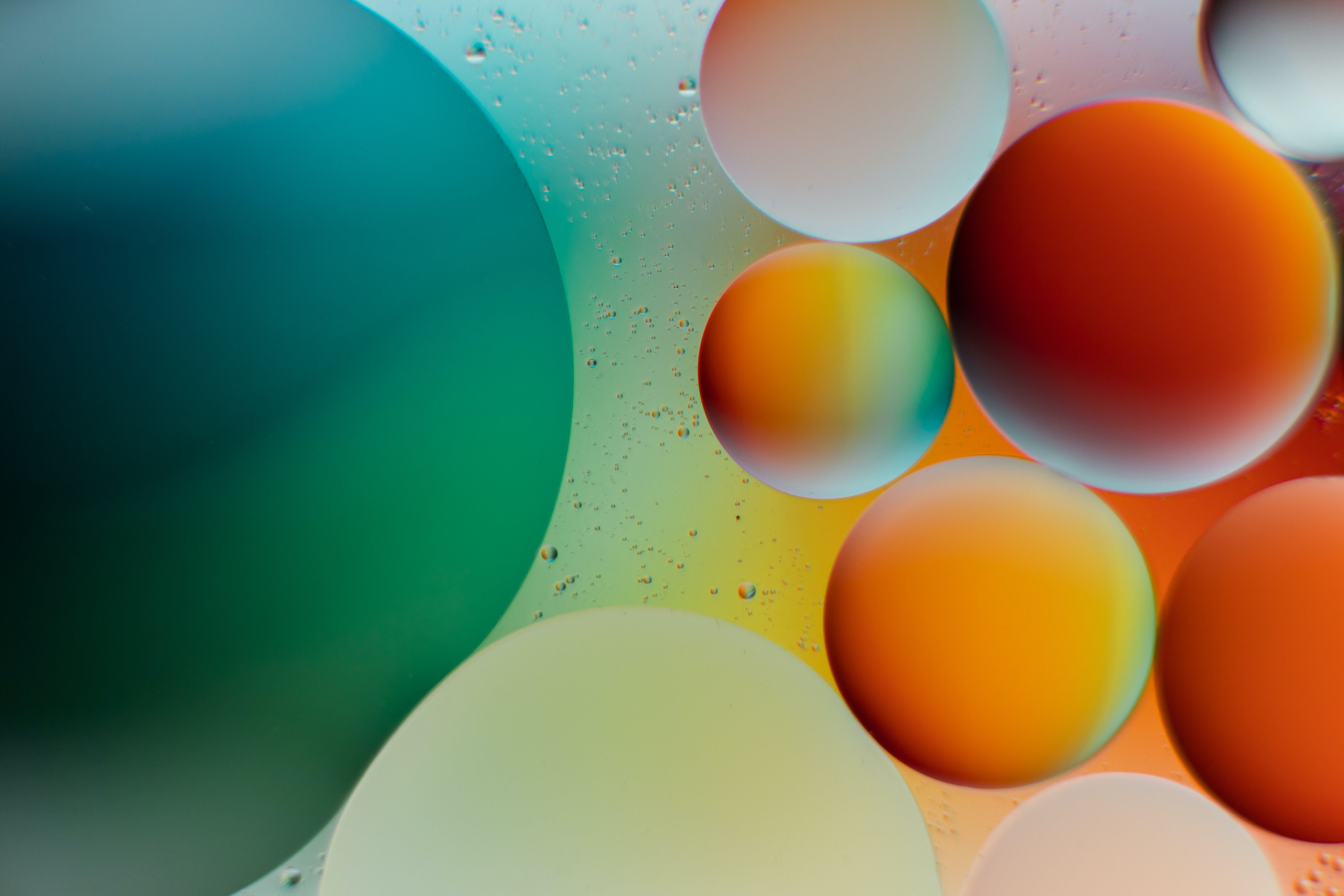 multicolored, round, bubbles, balls, gradient, abstract, circles Full HD