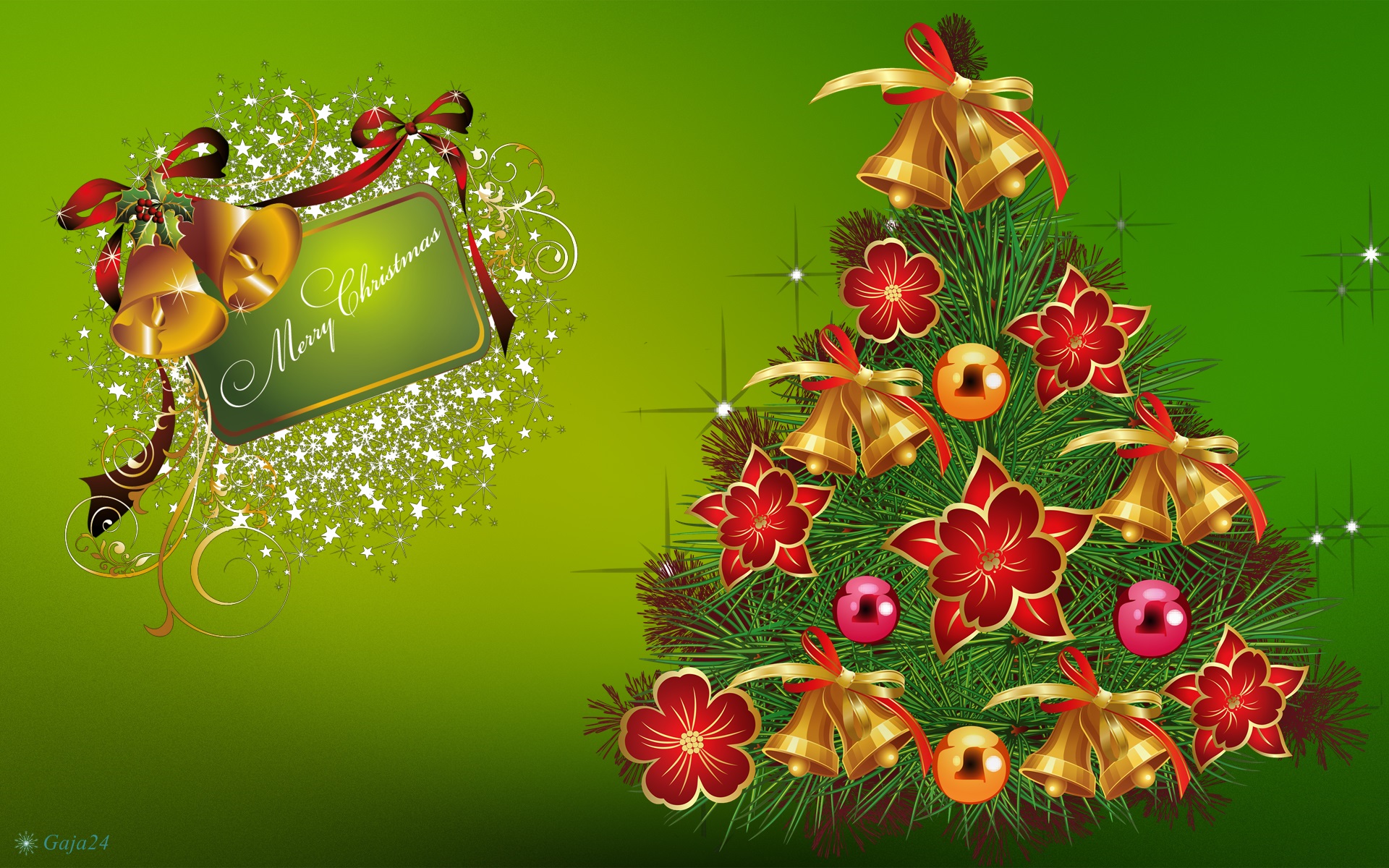 merry christmas, holiday, christmas, bell, christmas tree, poinsettia