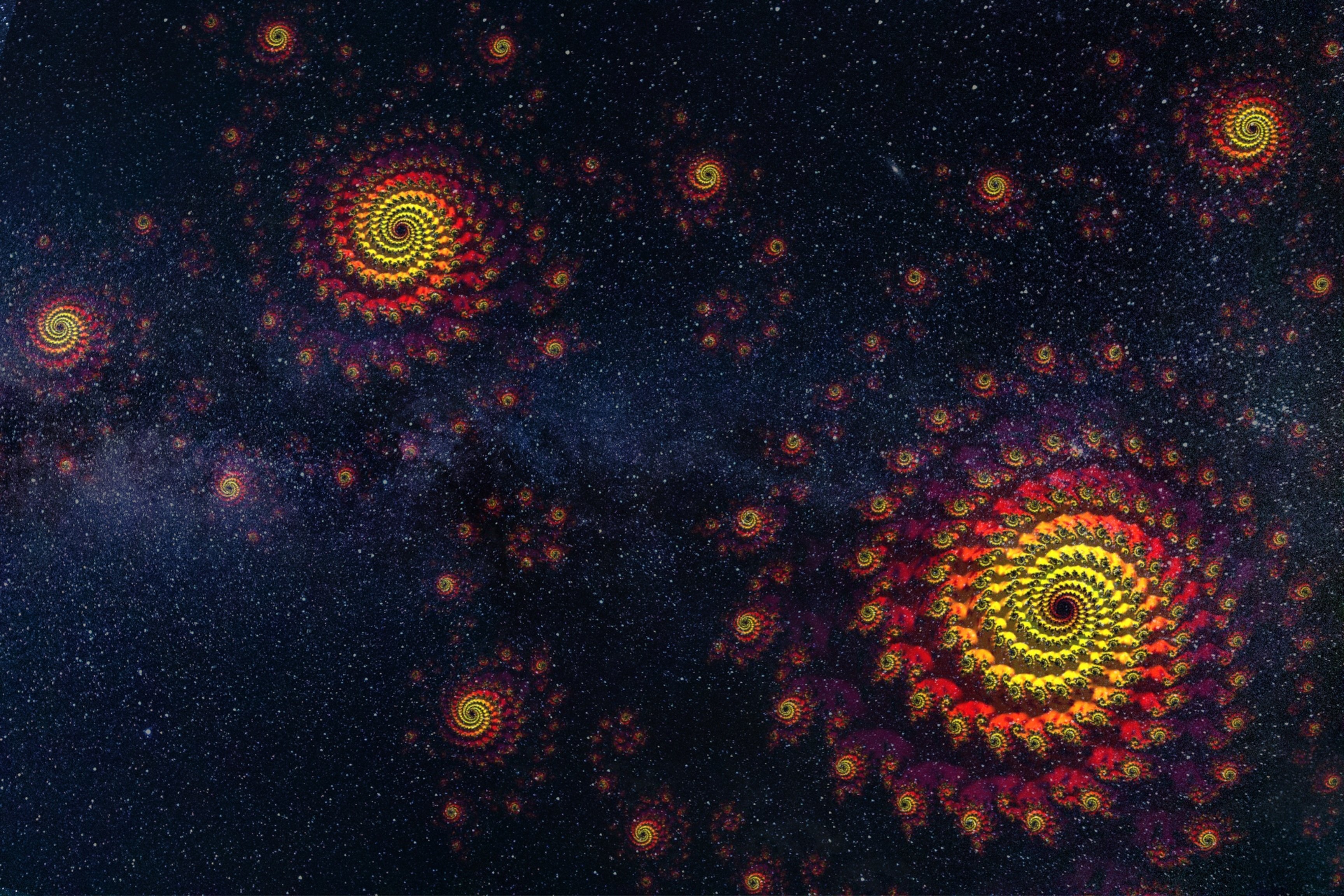 abstract, universe, starry sky, spiral, spirals