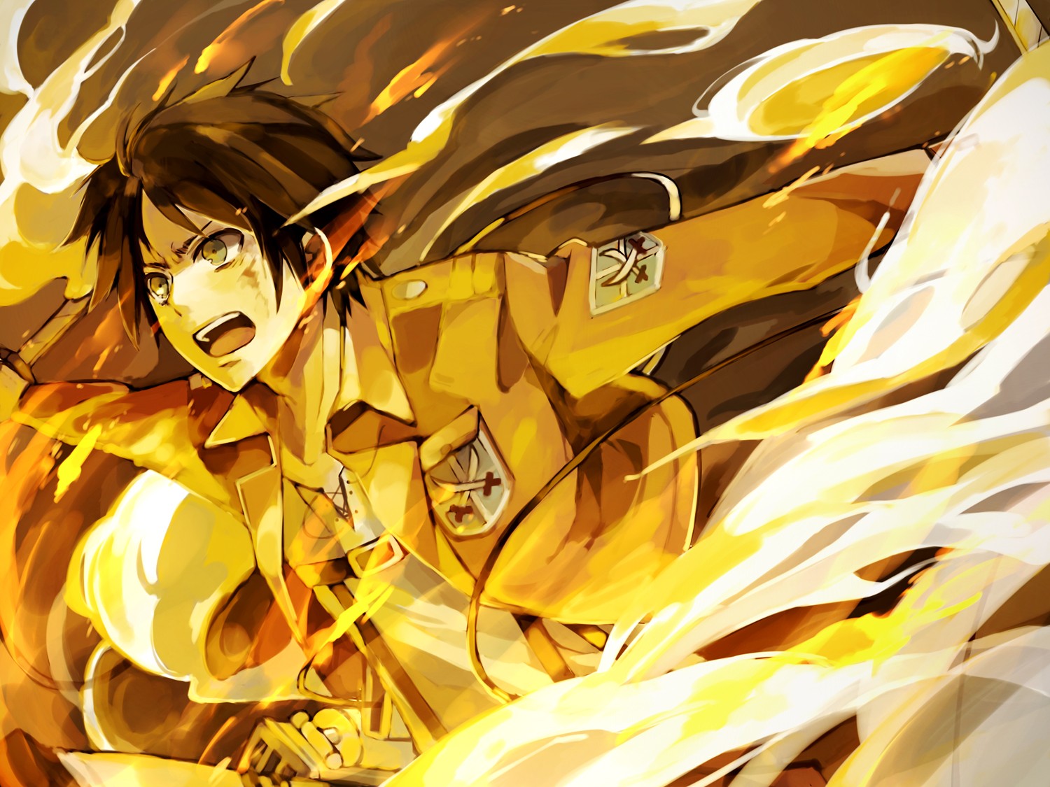 Handy-Wallpaper Eren Jäger, Attack On Titan, Animes kostenlos herunterladen.