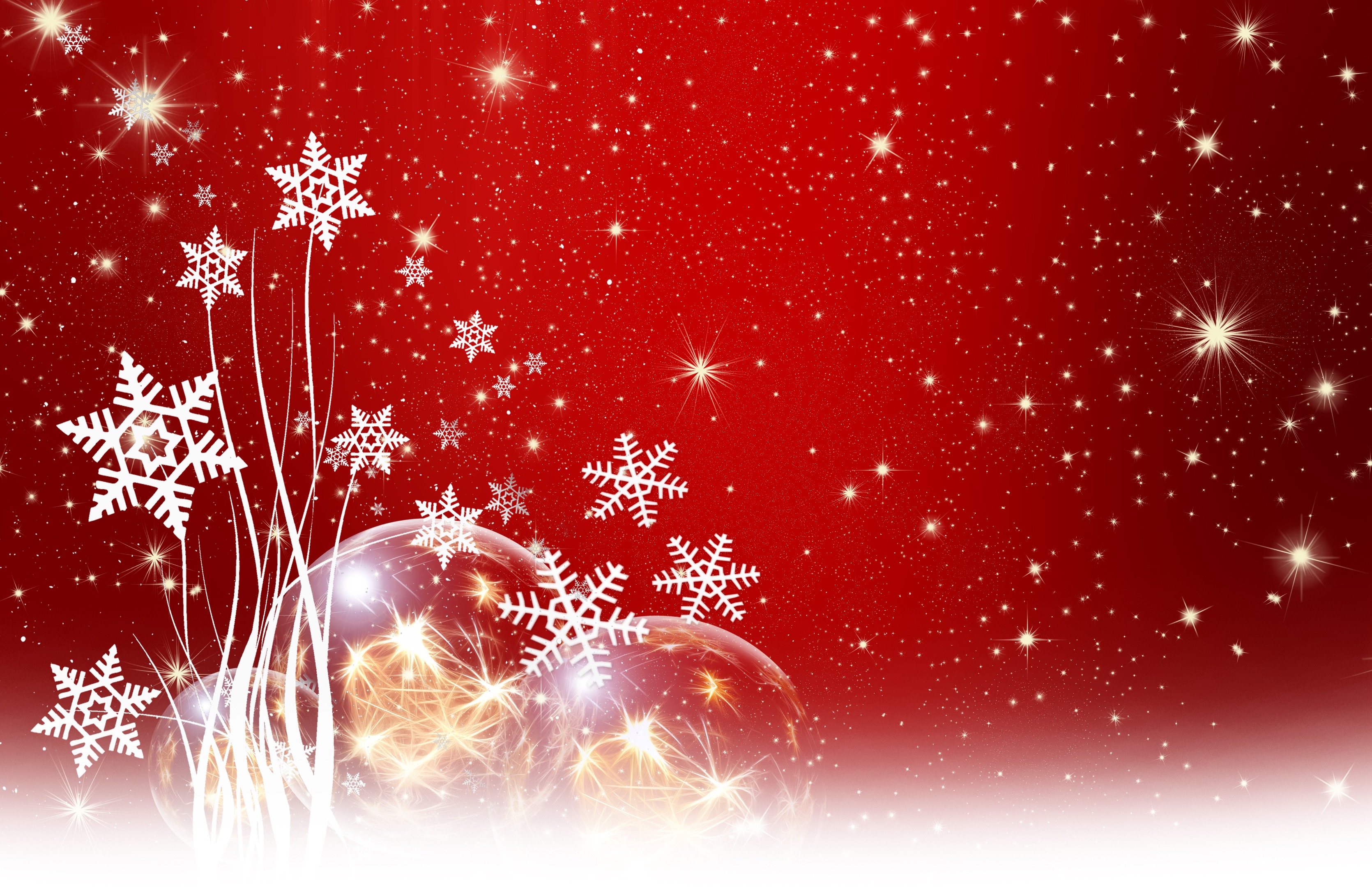 Скачать обои бесплатно Снежинки, Красный, Рождество, Праздничные картинка на рабочий стол ПК