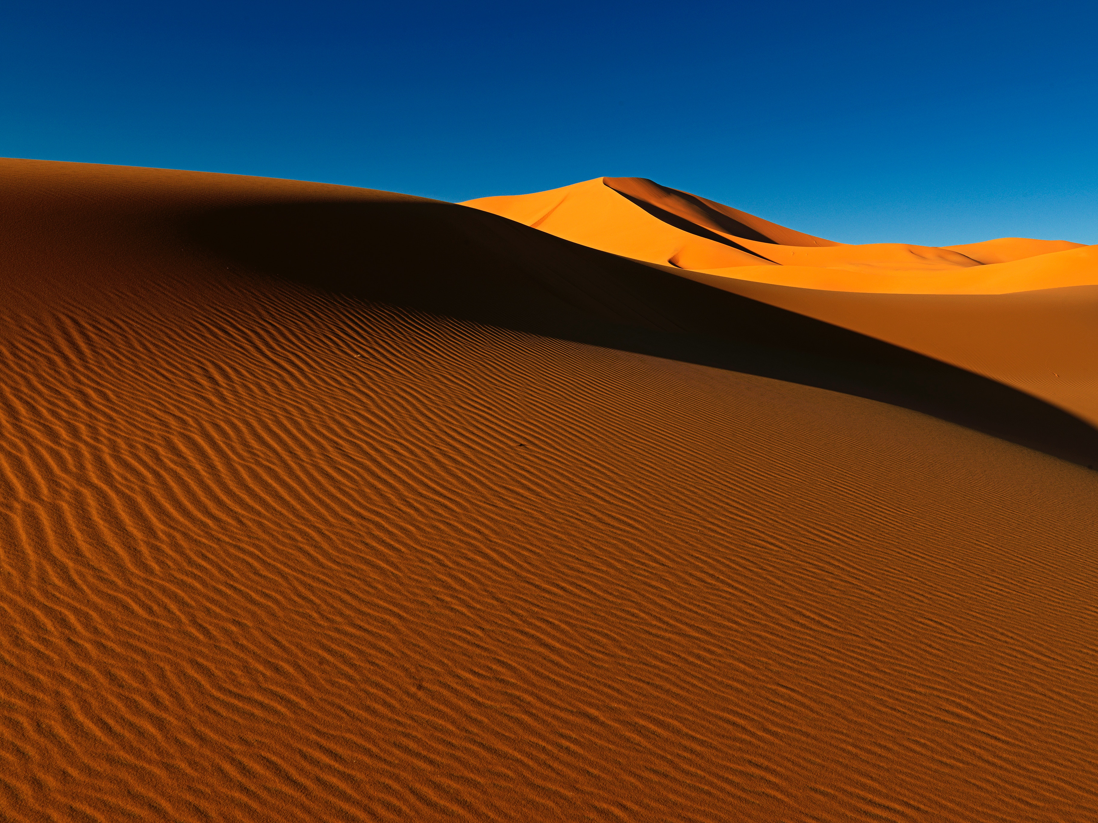 92793 скачать обои пустыня, песок, тень, дюны, природа, холмы - заставки и картинки бесплатно