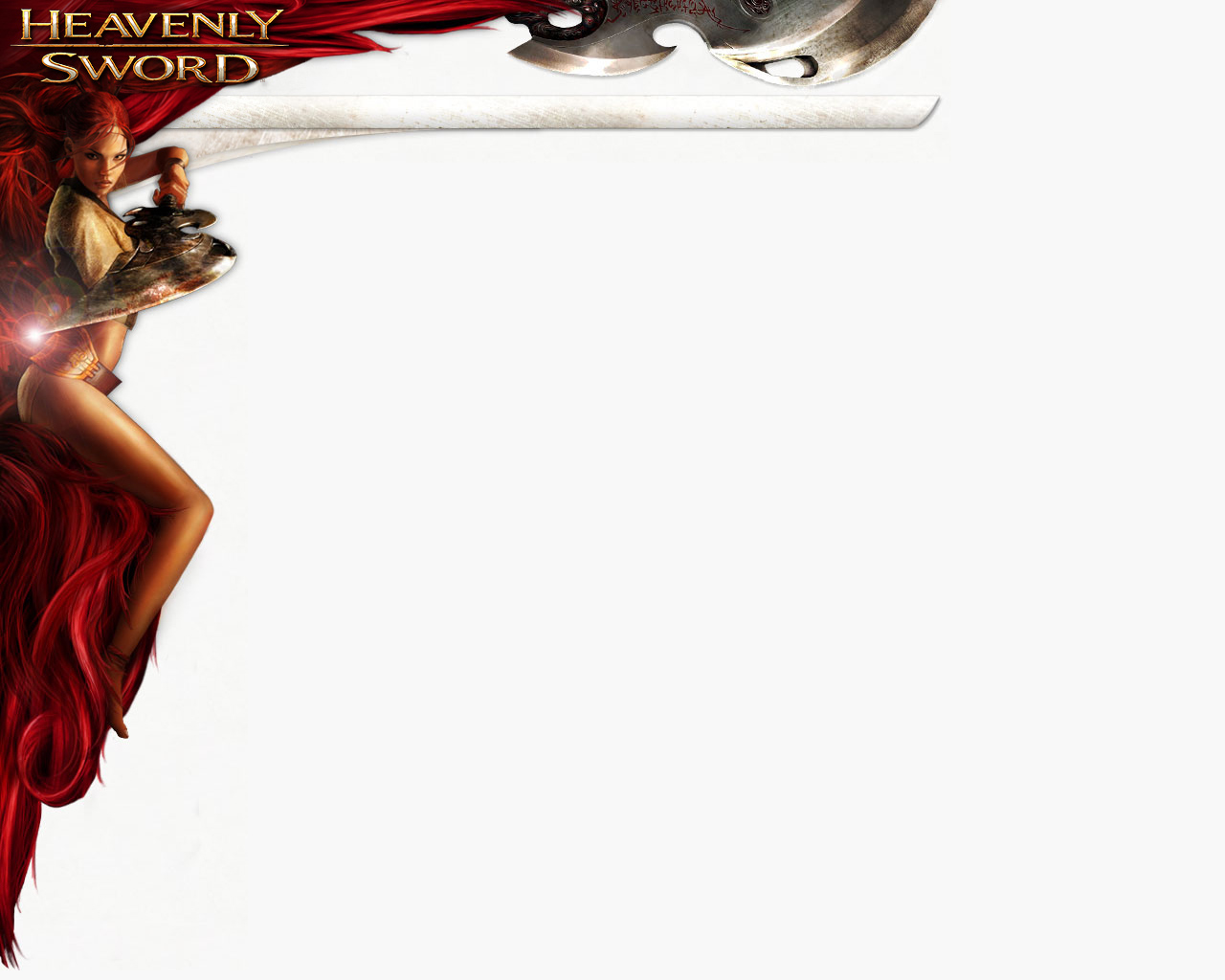 video game, red hair, heavenly sword